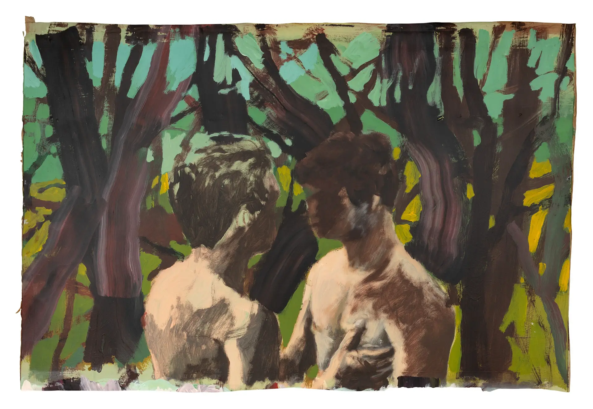 Sem título (2020), de JOÃO GABRIEL. Acrílico sobre papel, dimensões 66 x 97 cm