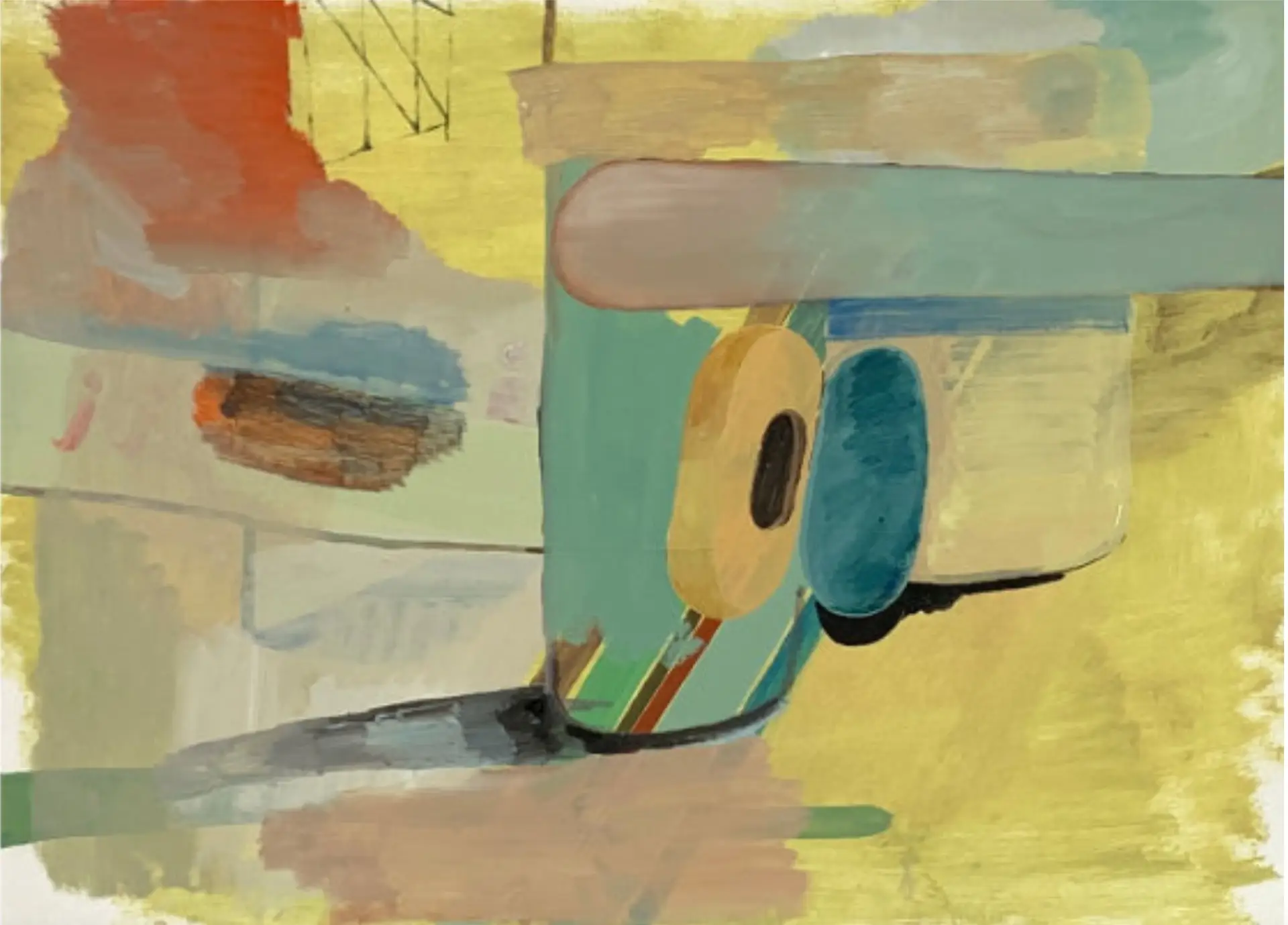 Sem título - série Parte II (2020/21) SARA MEALHA. Óleo sobre papel, dimensões 42 x 59,5 cm