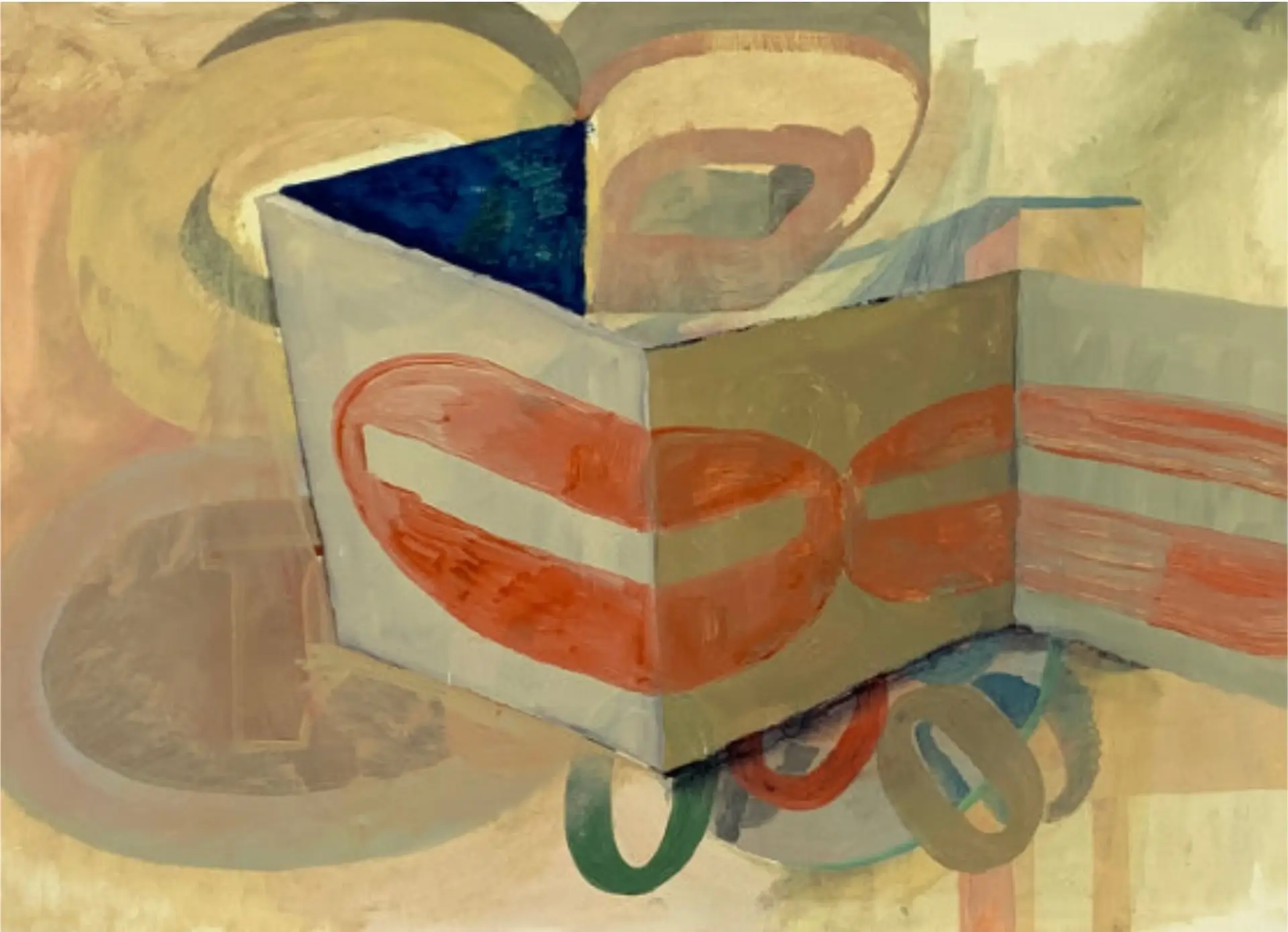 Sem título - série Parte II (2020/21), de SARA MEALHA. Óleo sobre papel, dimensões 42 x 59,5 cm