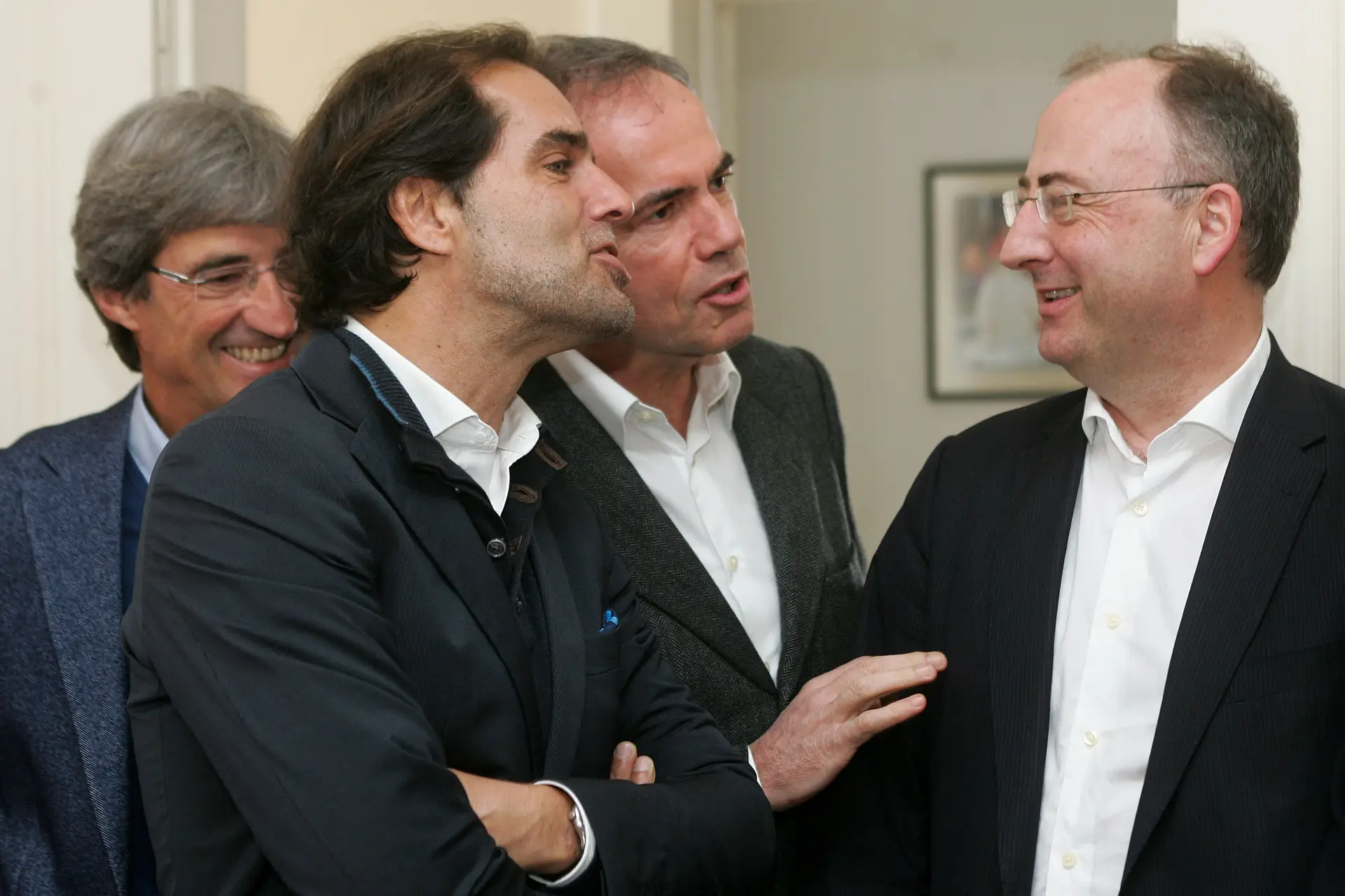 Sérgio Marques, numa foto de arquivo, entre Miguel Albuquerque e o eurodeputado José Manuel Fernandes