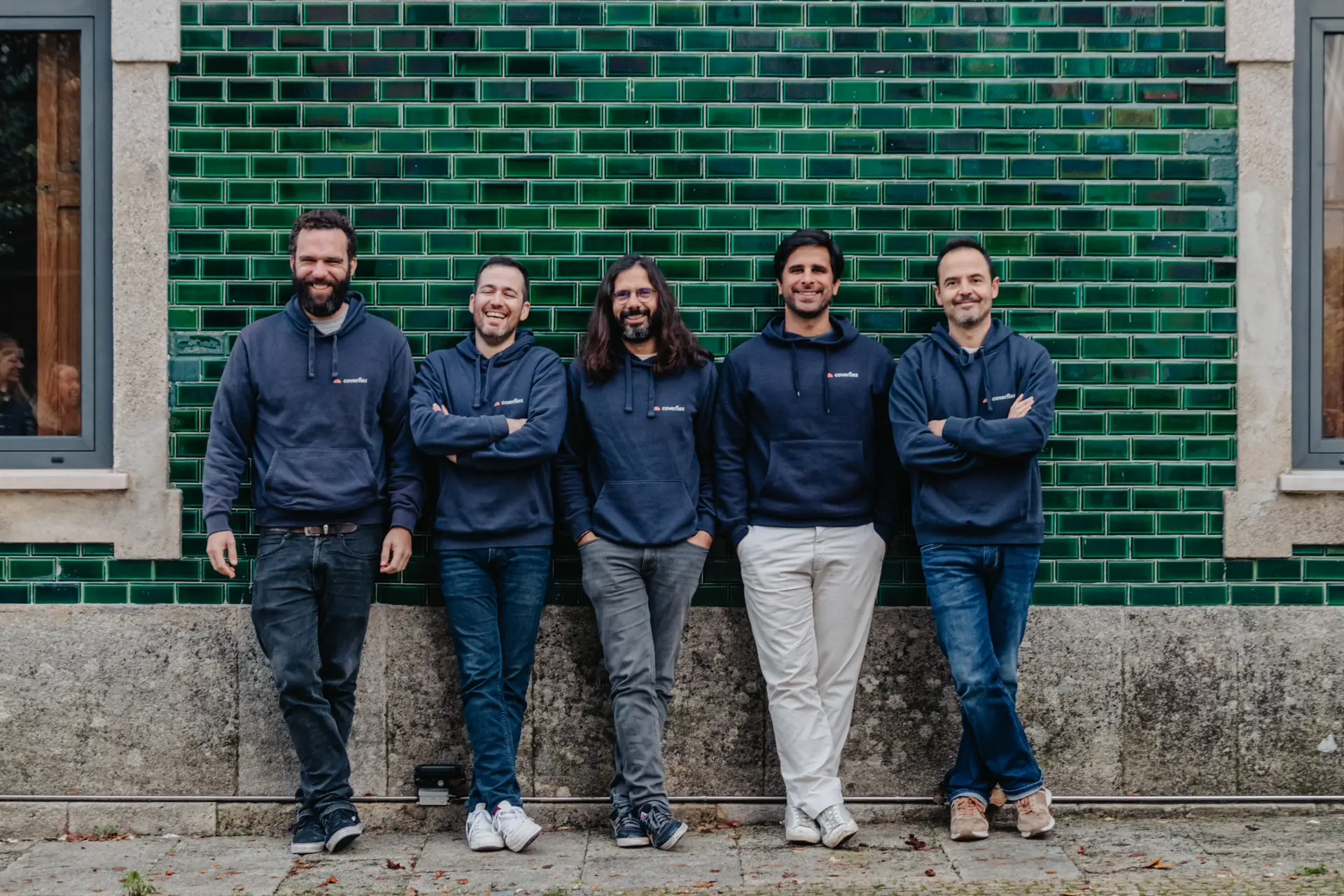 A equipa de fundadores da Coverflex.