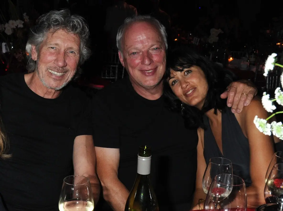 Roger Waters, David Gilmour e Polly Samson em 2010