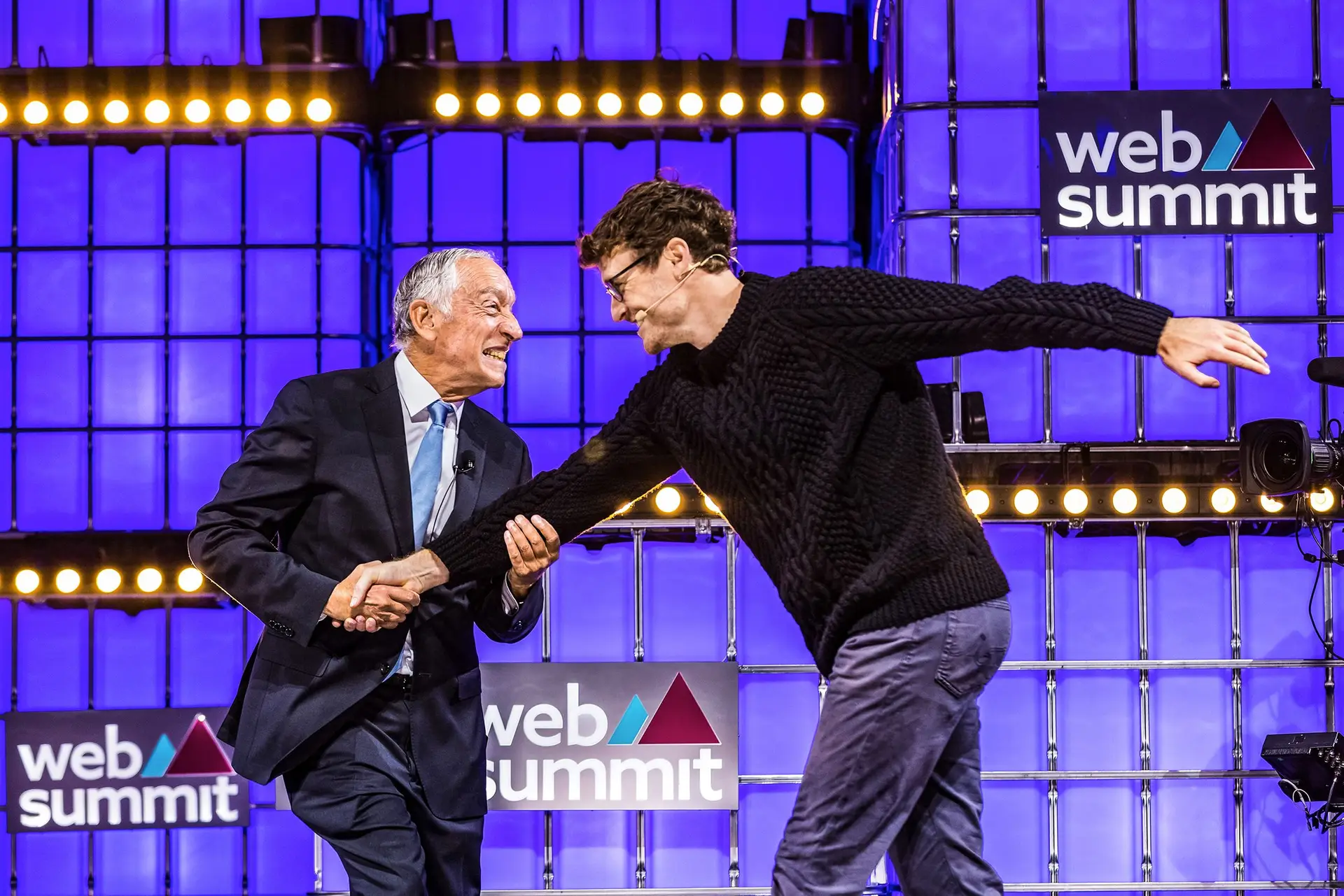 O presidente da República Marcelo Rebelo de Sousa numa das edições passadas da Web Summit