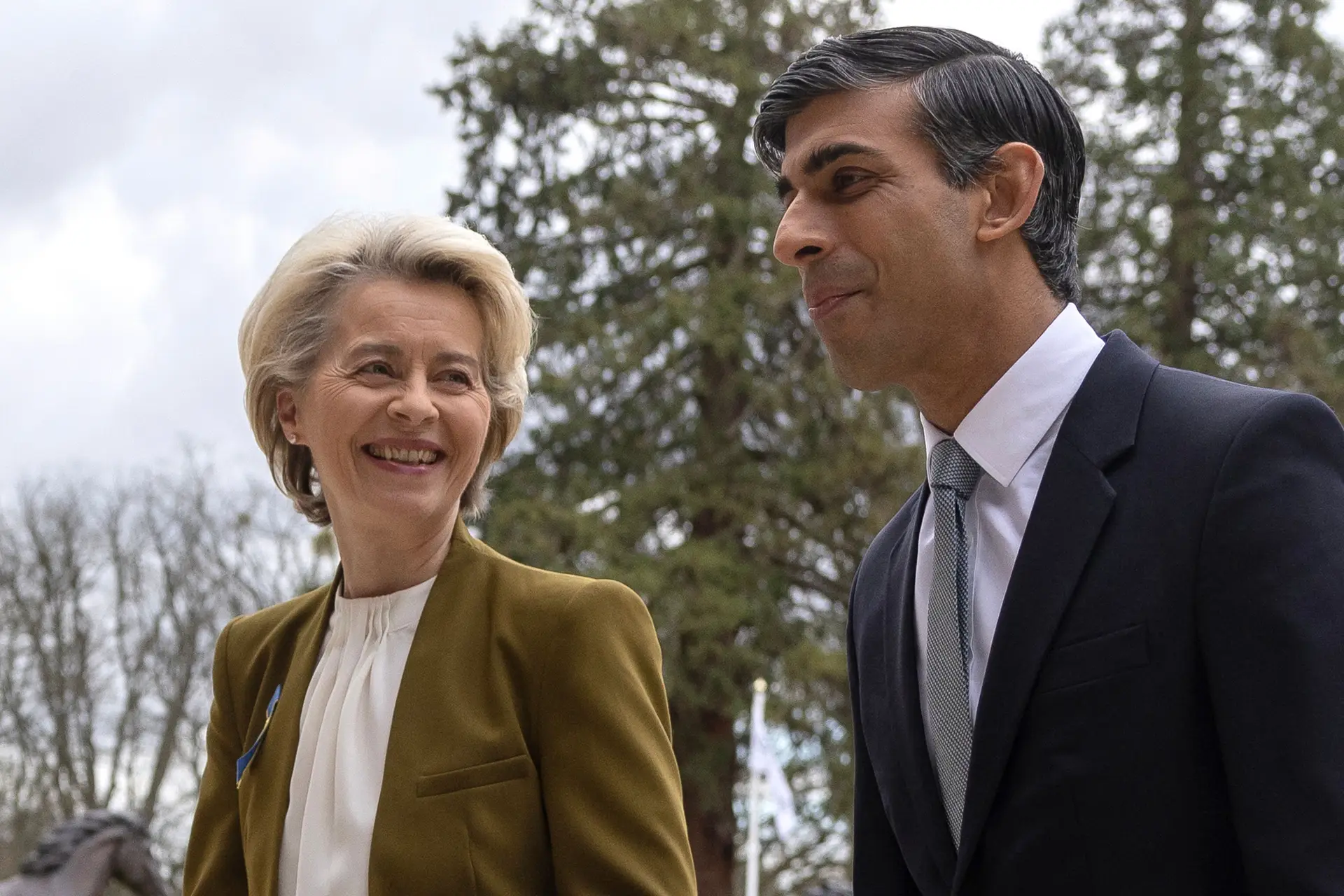 Rishi Sunak recebeu Ursula von der Leyen em Windsor 