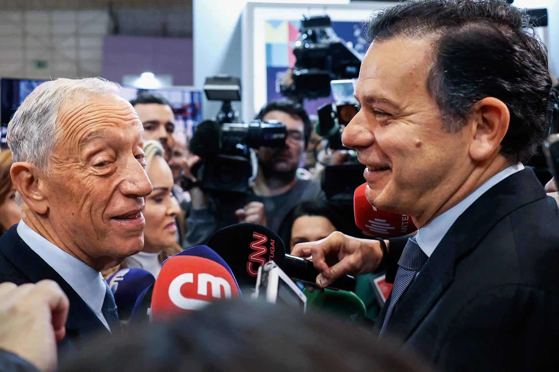 Marcelo e Montenegro cruzaram-se na Feira de Turismo de Lisboa no início de março. O PR diz que Montenegro “pode vir a ser primeiro-ministro”