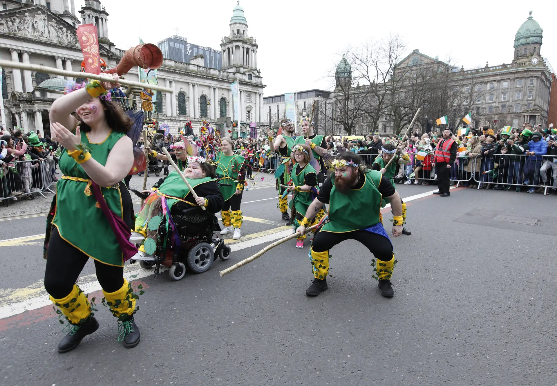 Celebrações do dia de São Patrício, padroeiro da Irlanda, em Belfast, a 17 de março de 2023 
