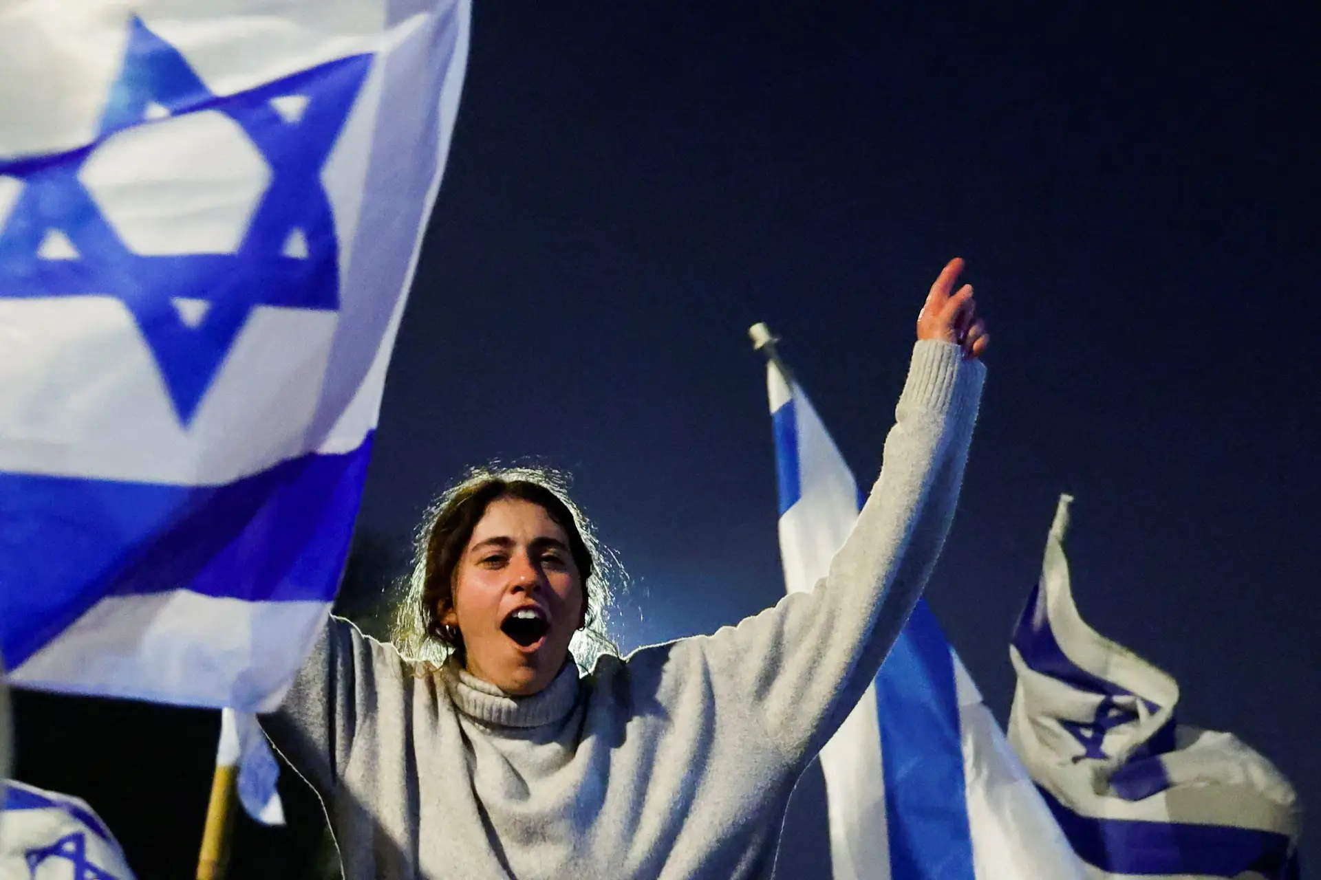 Protestos em Jerusalém contra a reforma judicial do Governo de Netanyahu