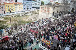Depois de um percurso pacífico, manifestação em Lisboa registou confrontos com a polícia