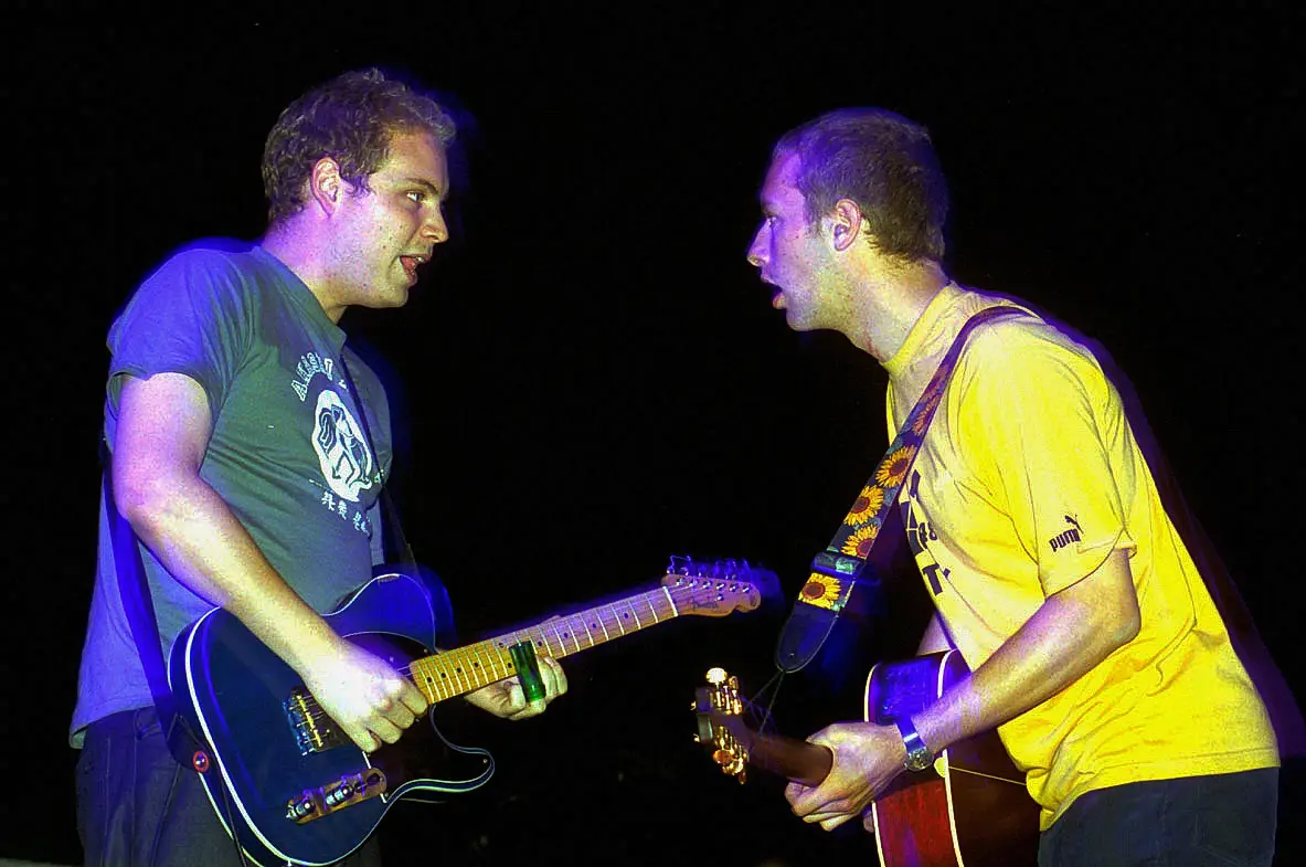 Coldplay no Festival de Paredes de Coura, em agosto de 2000