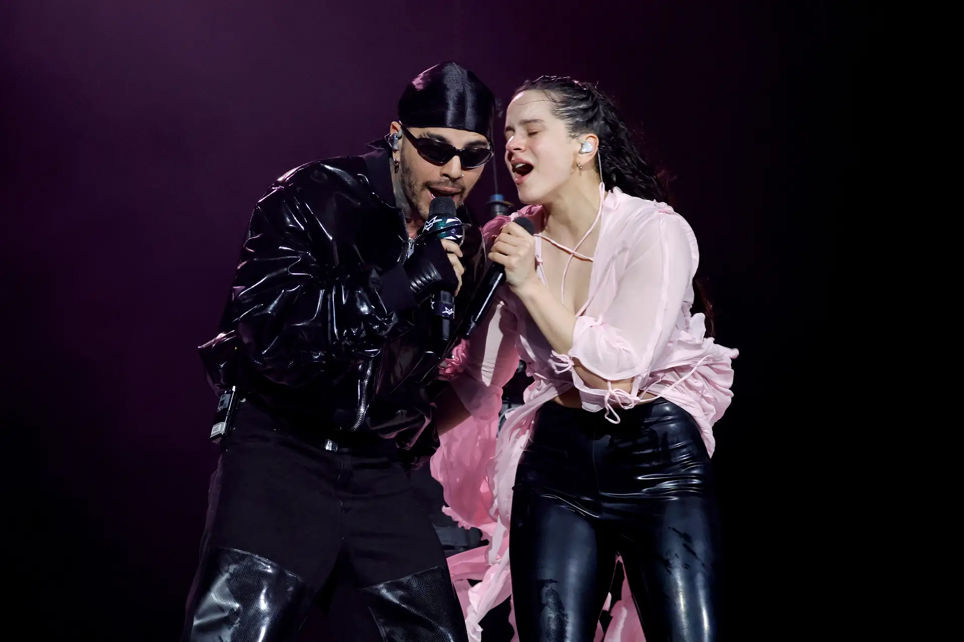 Rosalía e Rauw Alejandro no festival Coachella, a 15 de abril de 2023
