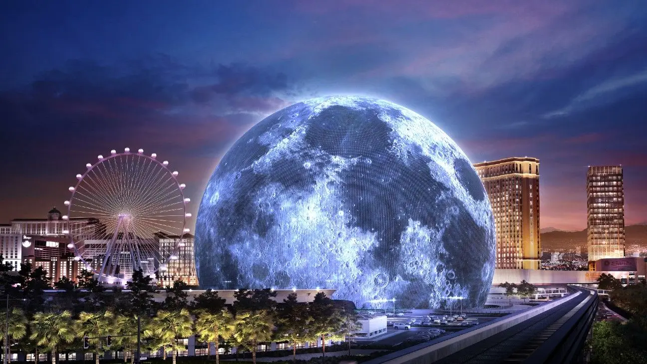 Maqueta do exterior do MSG Sphere