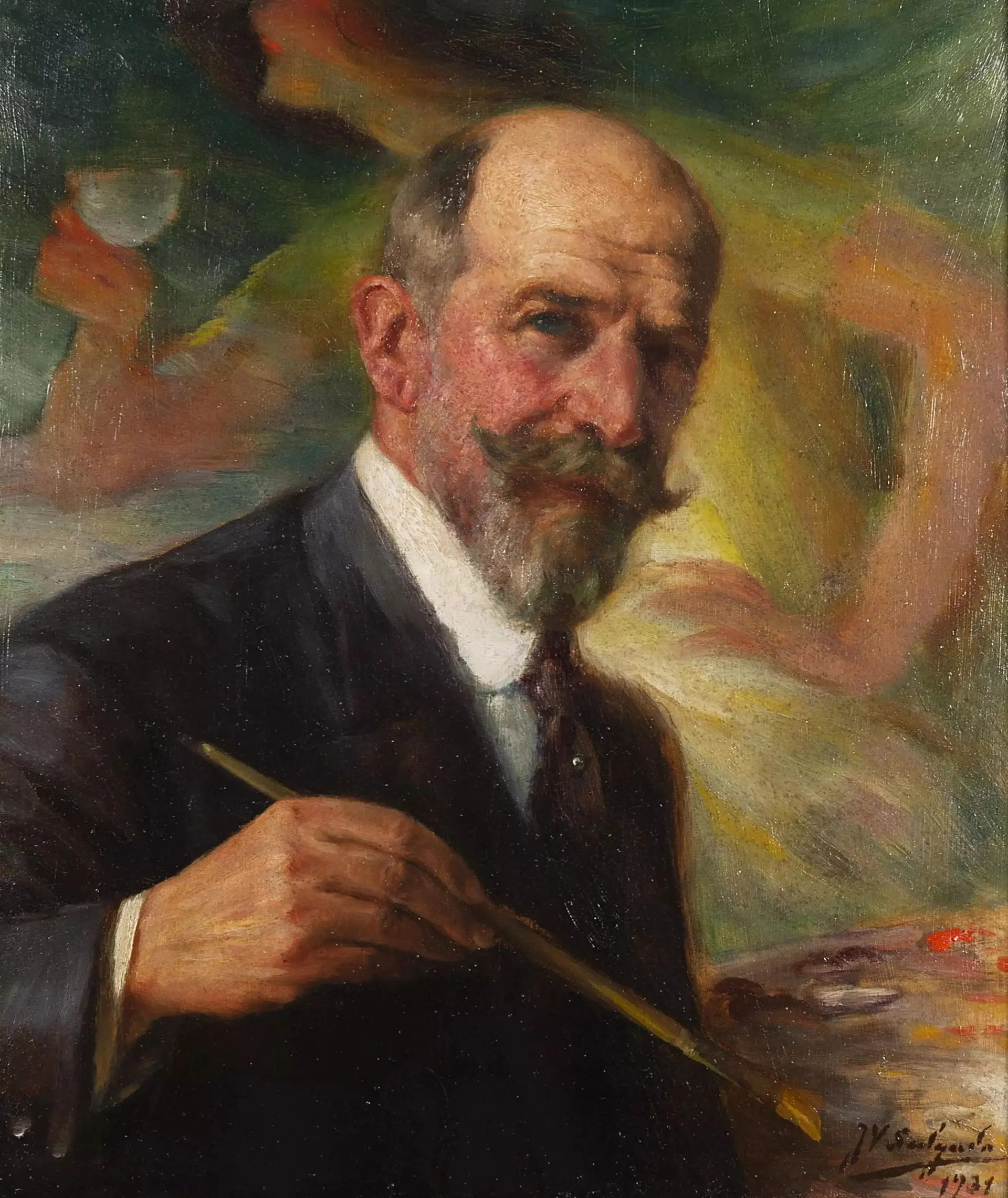 Veloso Salgado (1864-1945), Autorretrato, 1931, óleo sobre madeira, Lisboa