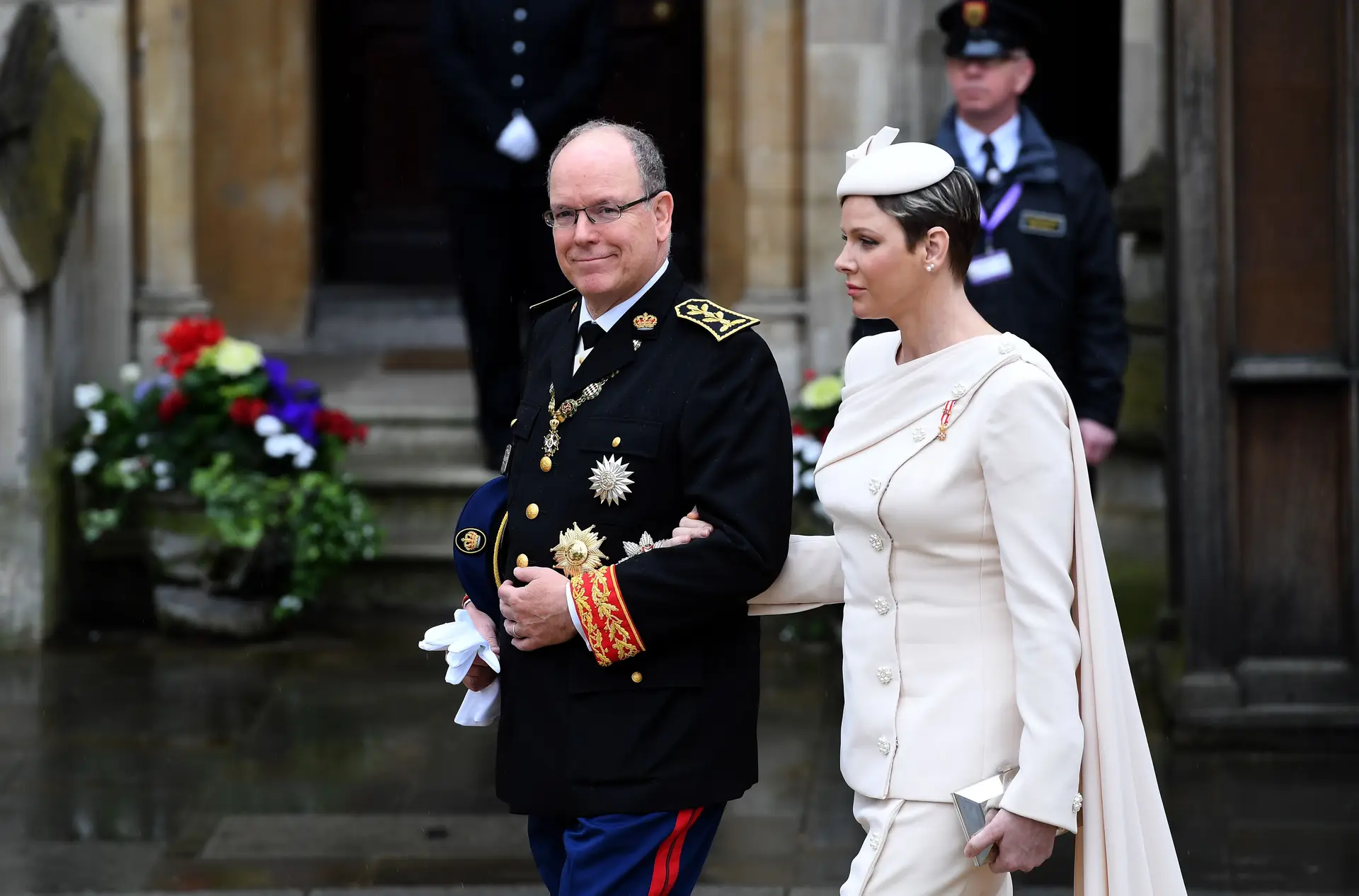 O príncipe Alberto, do Mónaco, e a princesa Charlene.