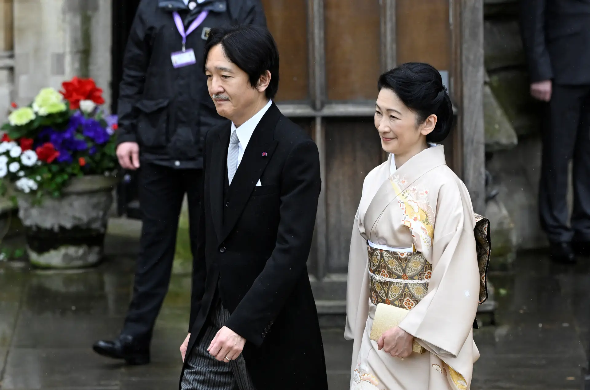 O príncipe Fumihito, do Japão, e a princesa Kiko.