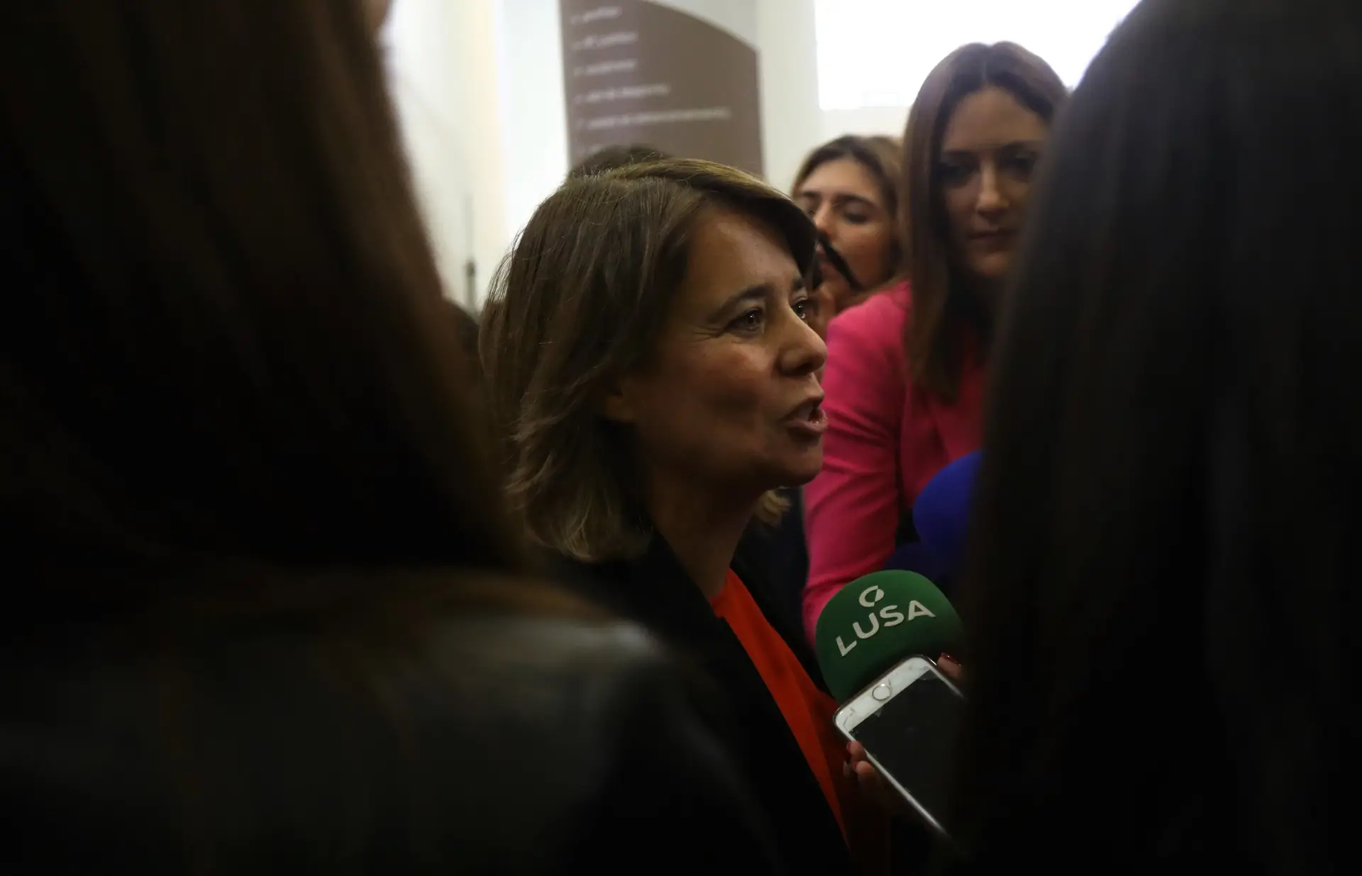 Catarina Martins à chegada à XIII Convenção do Bloco de Esquerda, a última enquanto coordenadora