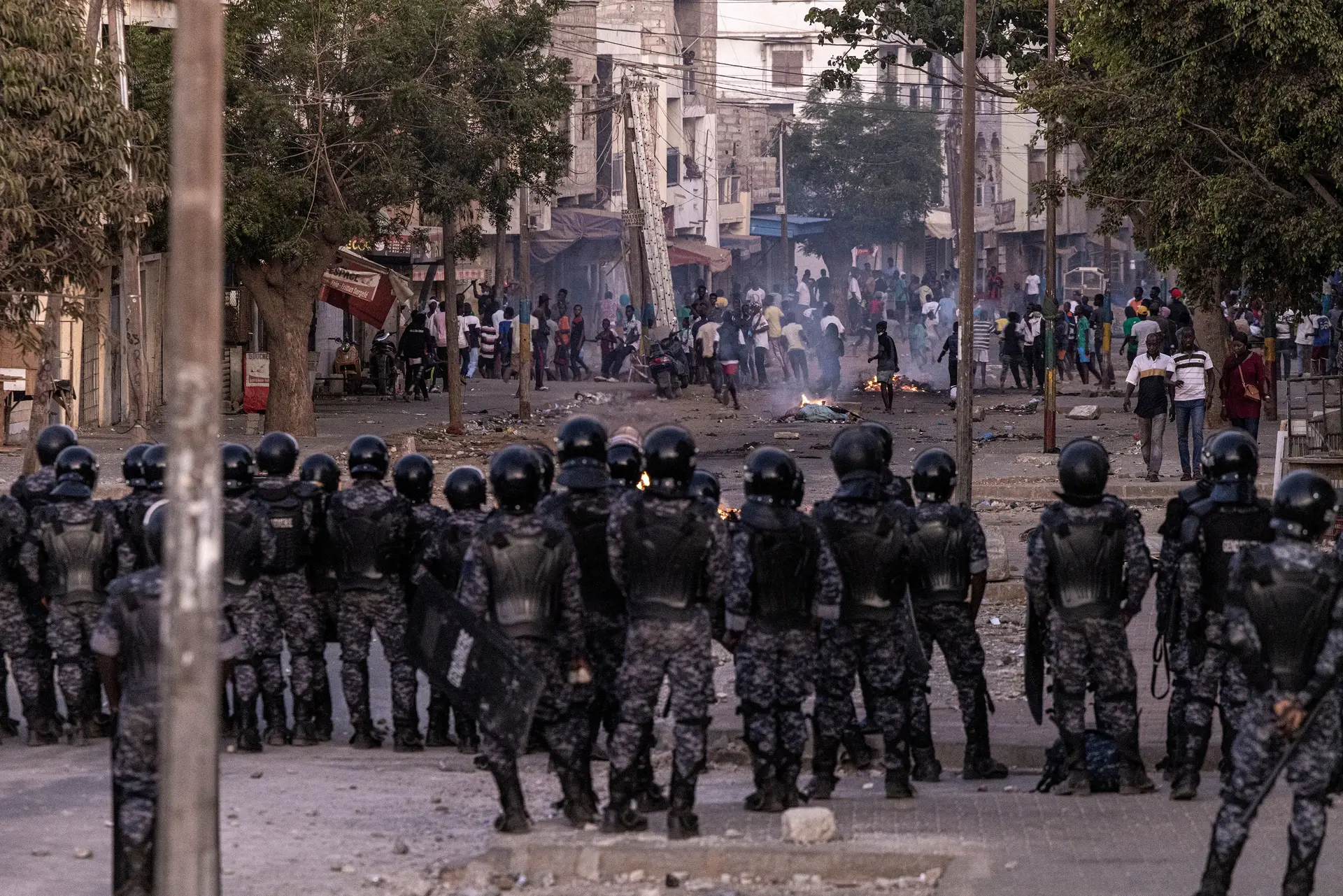 Protestos em Dacar no início de junho de 2023 