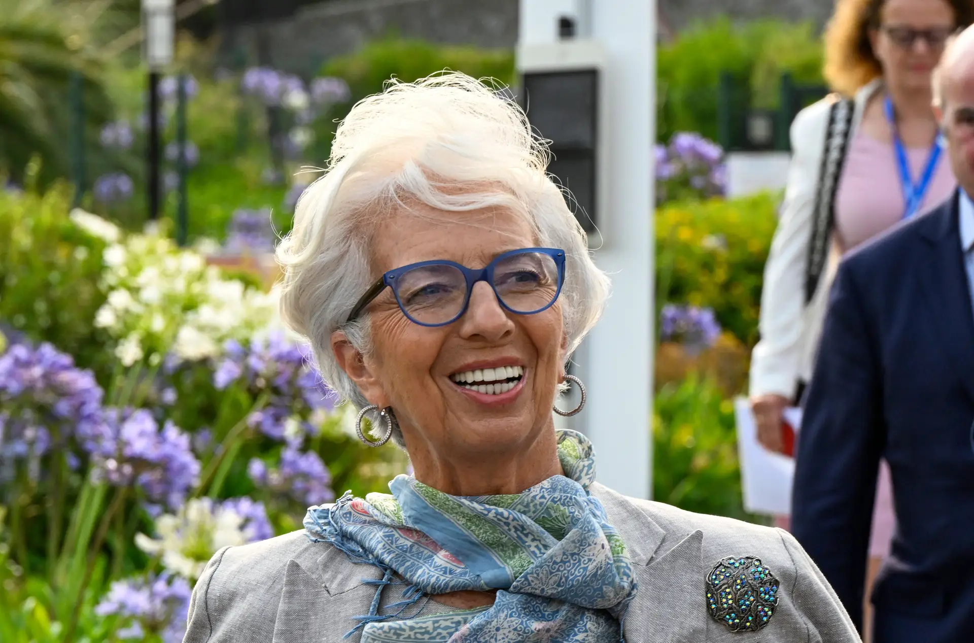 Christine Lagarde, à chegada ao Fórum BCE, em Sintra.