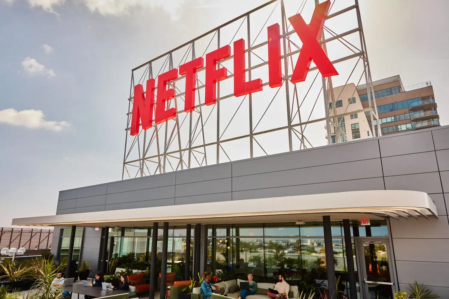 Topo dos escritórios da Netflix em Los Angeles