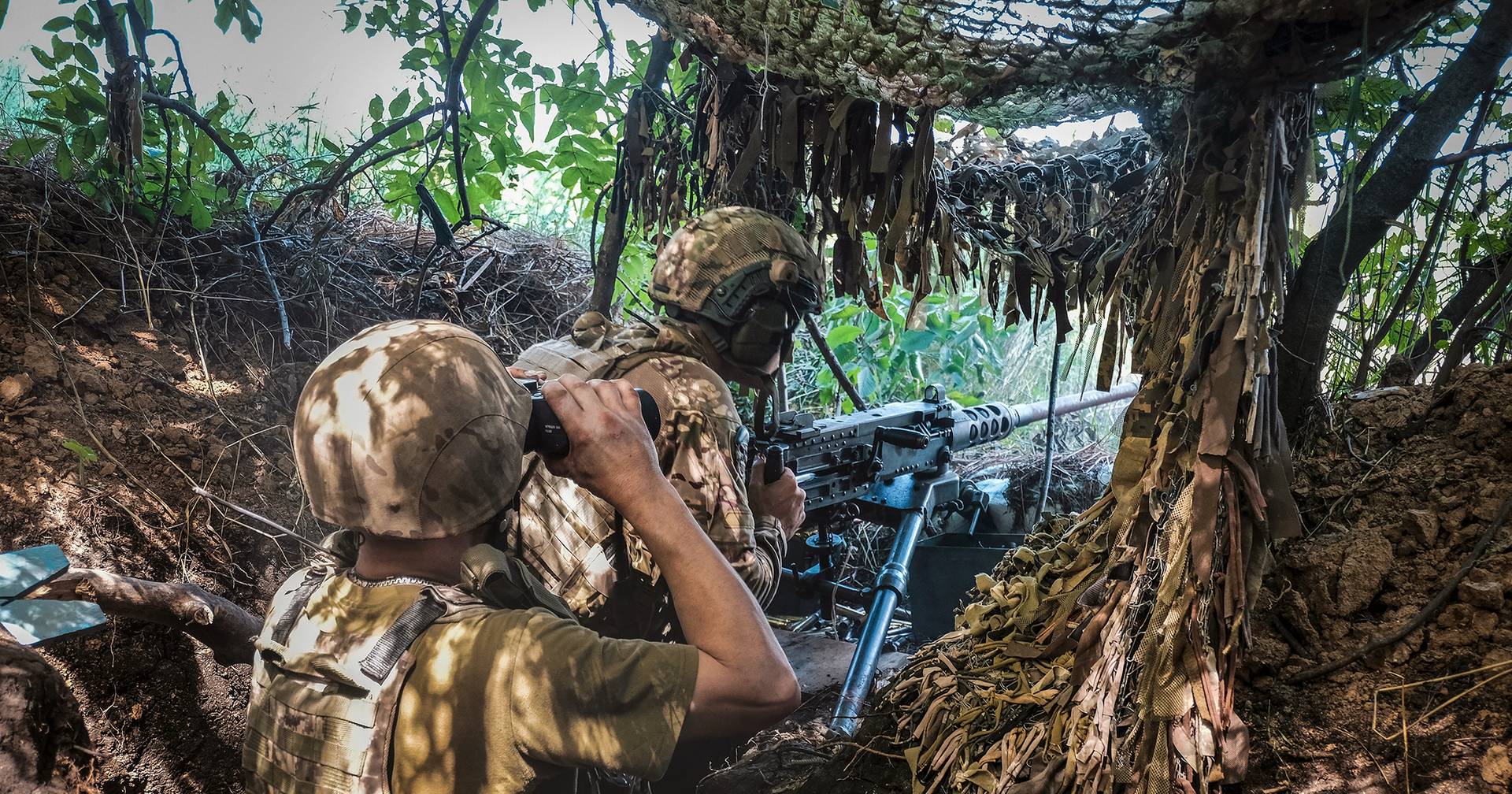 Bericht in den Wäldern des Donbass mit ukrainischen Soldaten.  Der Gegenangriff begann nicht ernsthaft