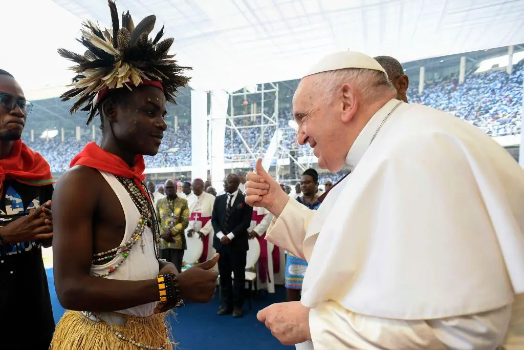 Encontro com jovens congoleses, no Estádio dos Mártires, em Kinshasa