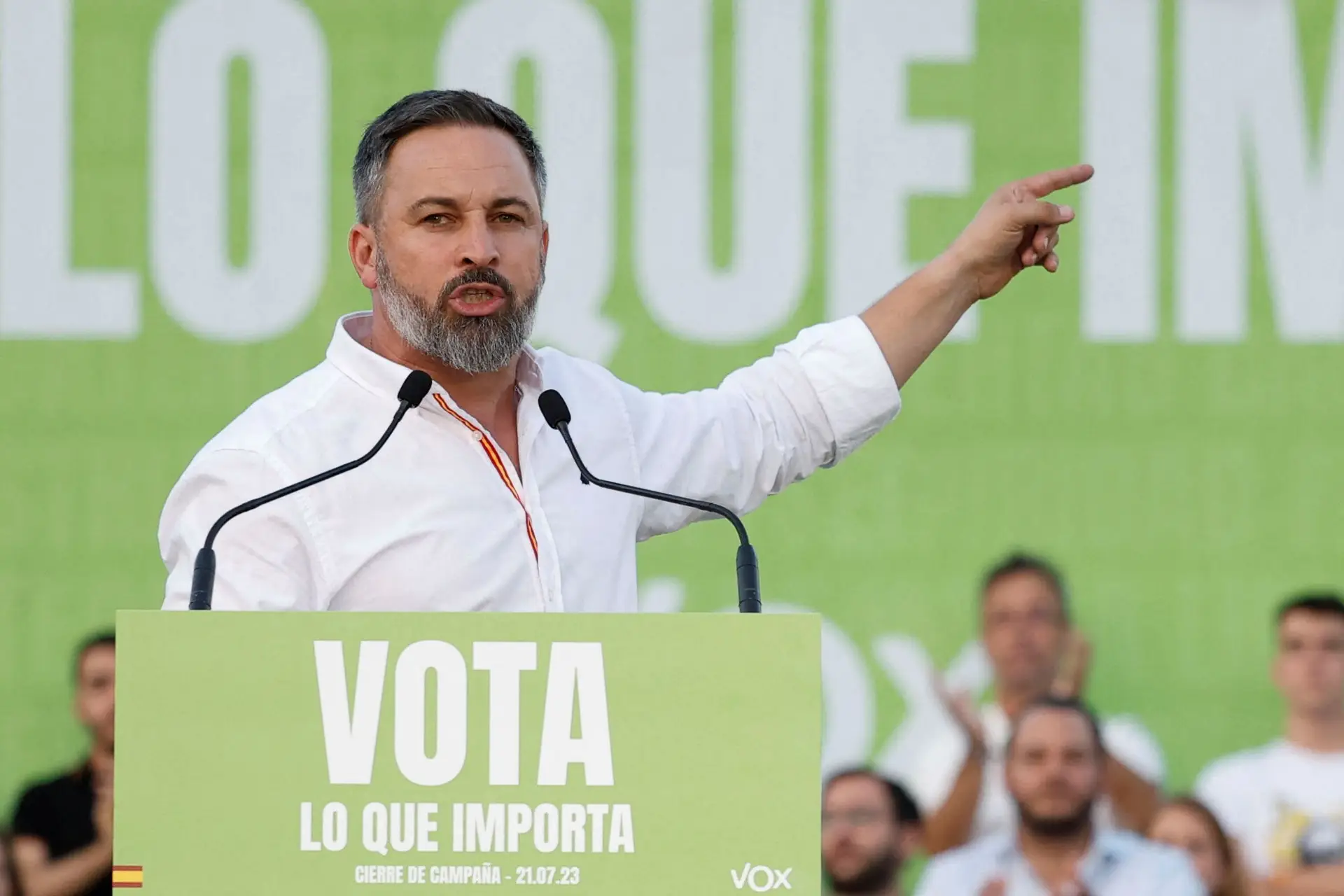Santiago Abascal, líder do partido de extrema-direita espanhol Vox