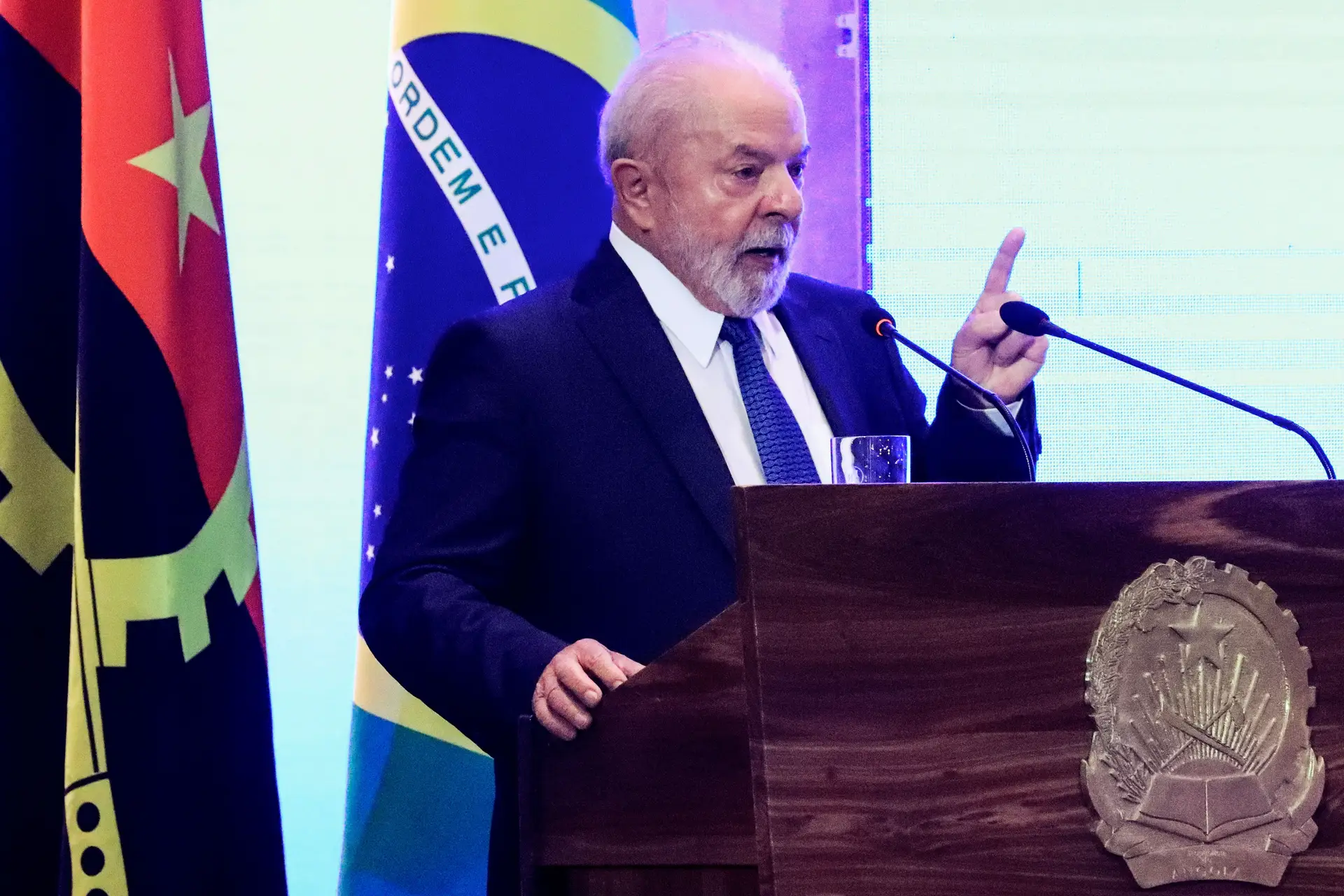 Lula da Silva no Fórum Económico Angola/Brasil, que decorre em Luanda