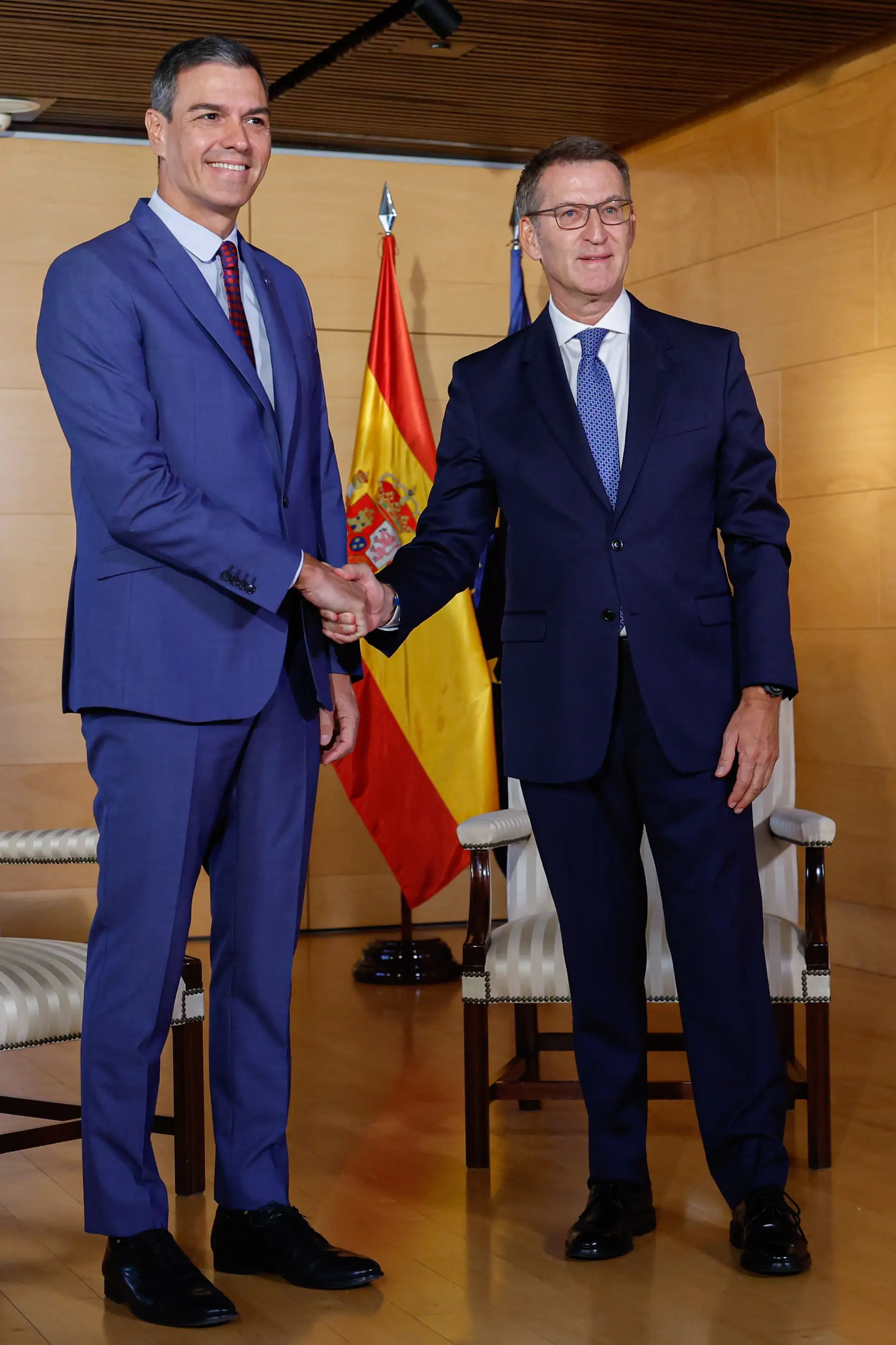 Pedro Sánchez e Alberto Núñez Feijóo