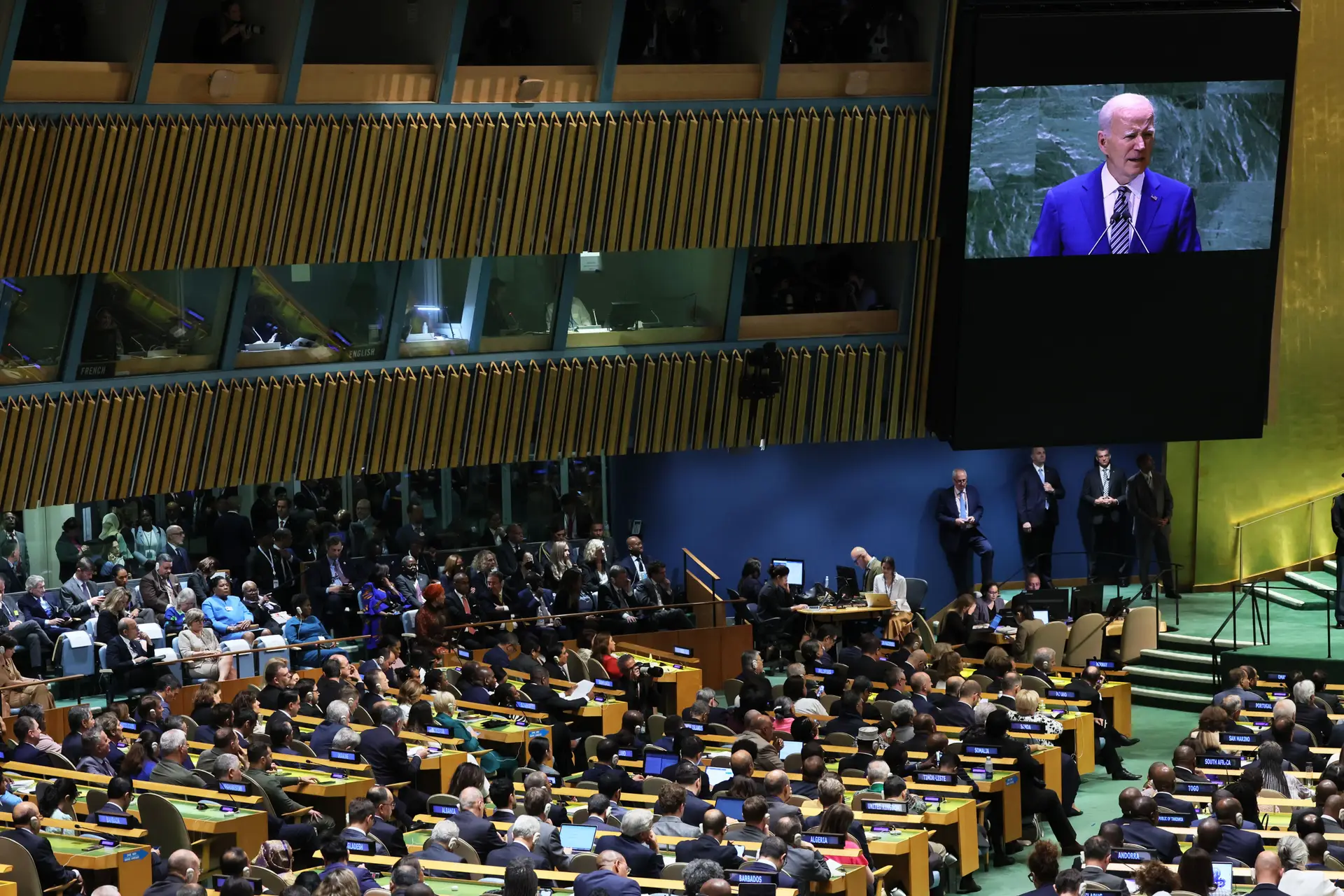 Joe Biden discursa na Assembleia-Geral das Nações Unidas, em Nova Iorque