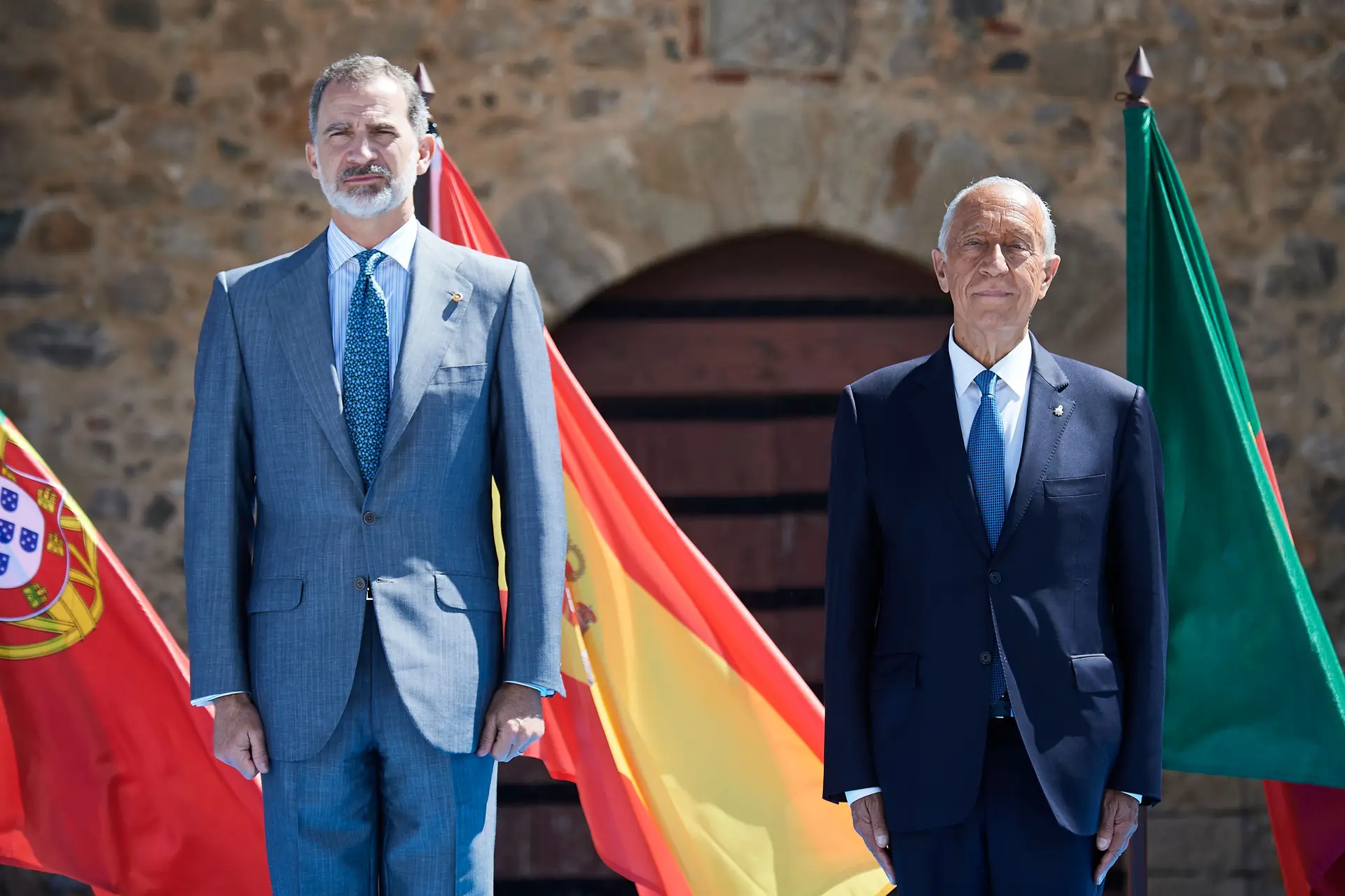 Rei de Espanha Filipe VI e Marcelo Rebelo de Sousa, em Elvas, em 2020