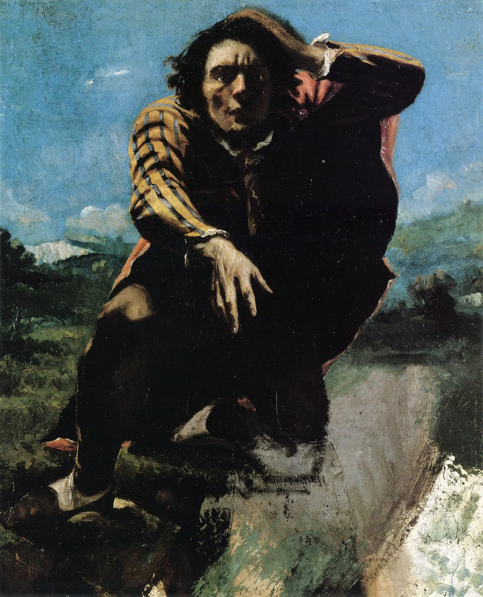 MUDANÇA “O Homem Desesperado Pelo Medo” (1844), óleo sobre tela de Gustave Courbet (1819-1877), na Galeria Nacional da Noruega, em Oslo