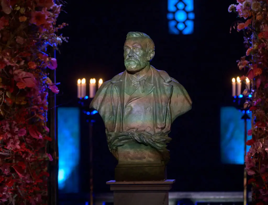 Busto de Alfred Nobel, exposto na Câmara Municipal de Estocolmo, a cidade onde ele nasceu