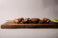 Molejas de borrego grelhadas com kimchi