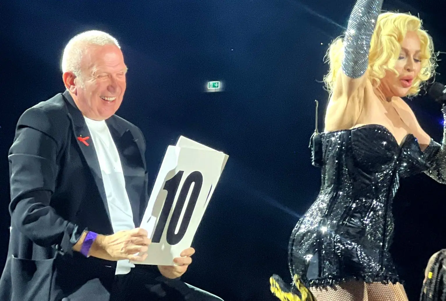 Madonna e Jean-Paul Gaultier na "Celebration Tour", Lisboa, 7 de novembro de 2023