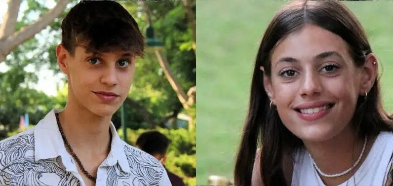 Noam, 17 anos e Alma, 13, são filhos de pai português e estiveram em cativeiro durante 50 dias até serem libertados este sábado