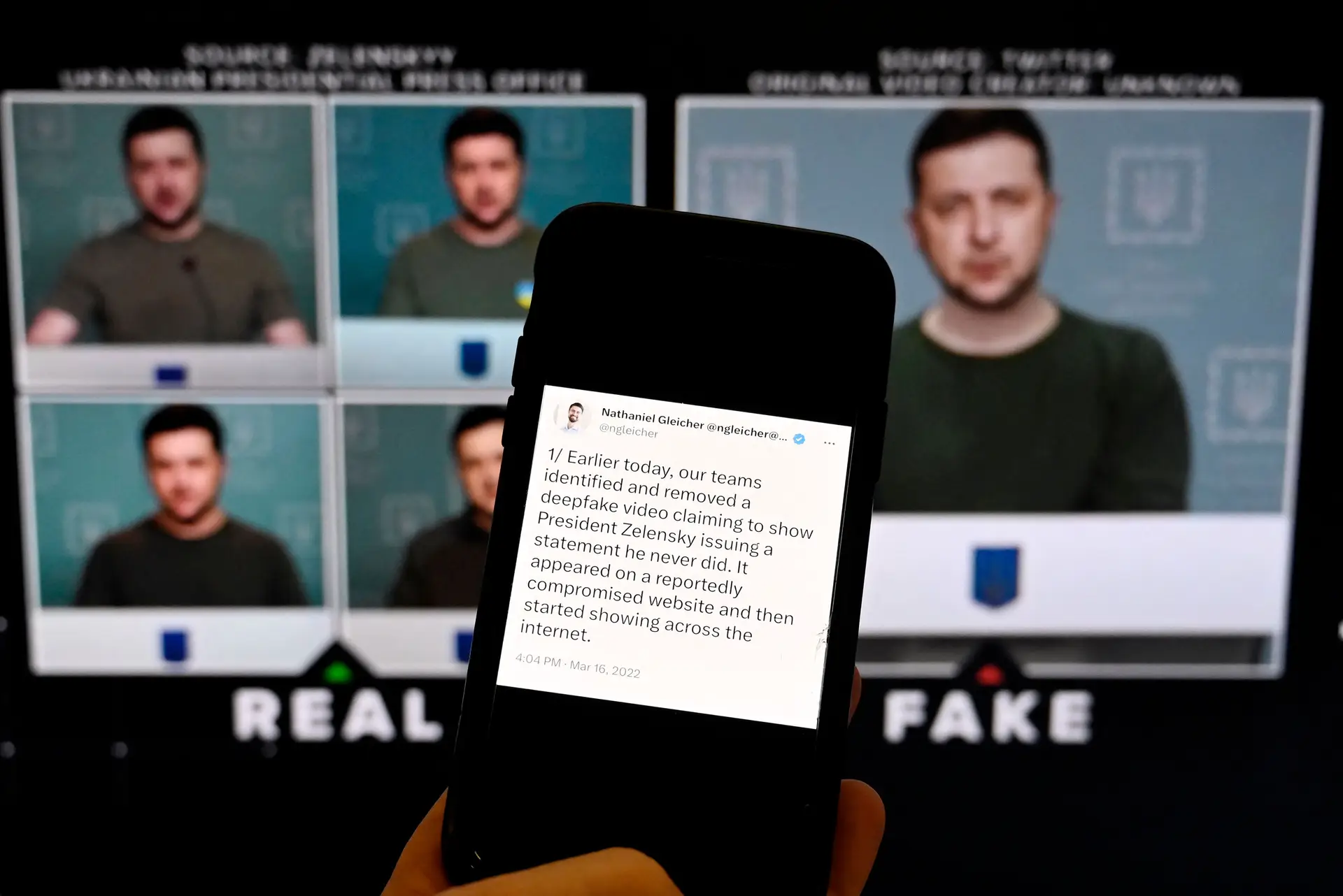 Comunicado da Meta sobre a remoção de um vídeo falso do Presidente da Ucrânia em que Zelensky alegadamente apelava à rendição em janeiro de 2023