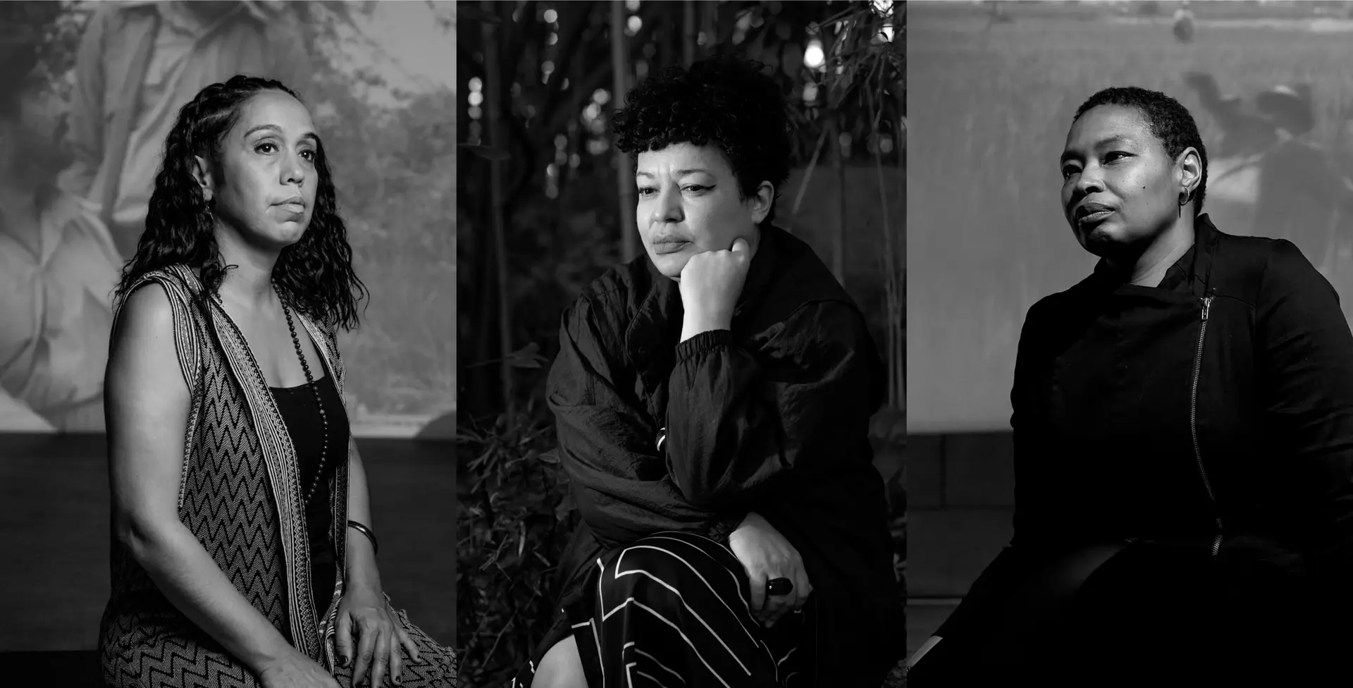 As curadoras Mónica de Miranda, Vânia Gala e Sónia Vaz Borges

