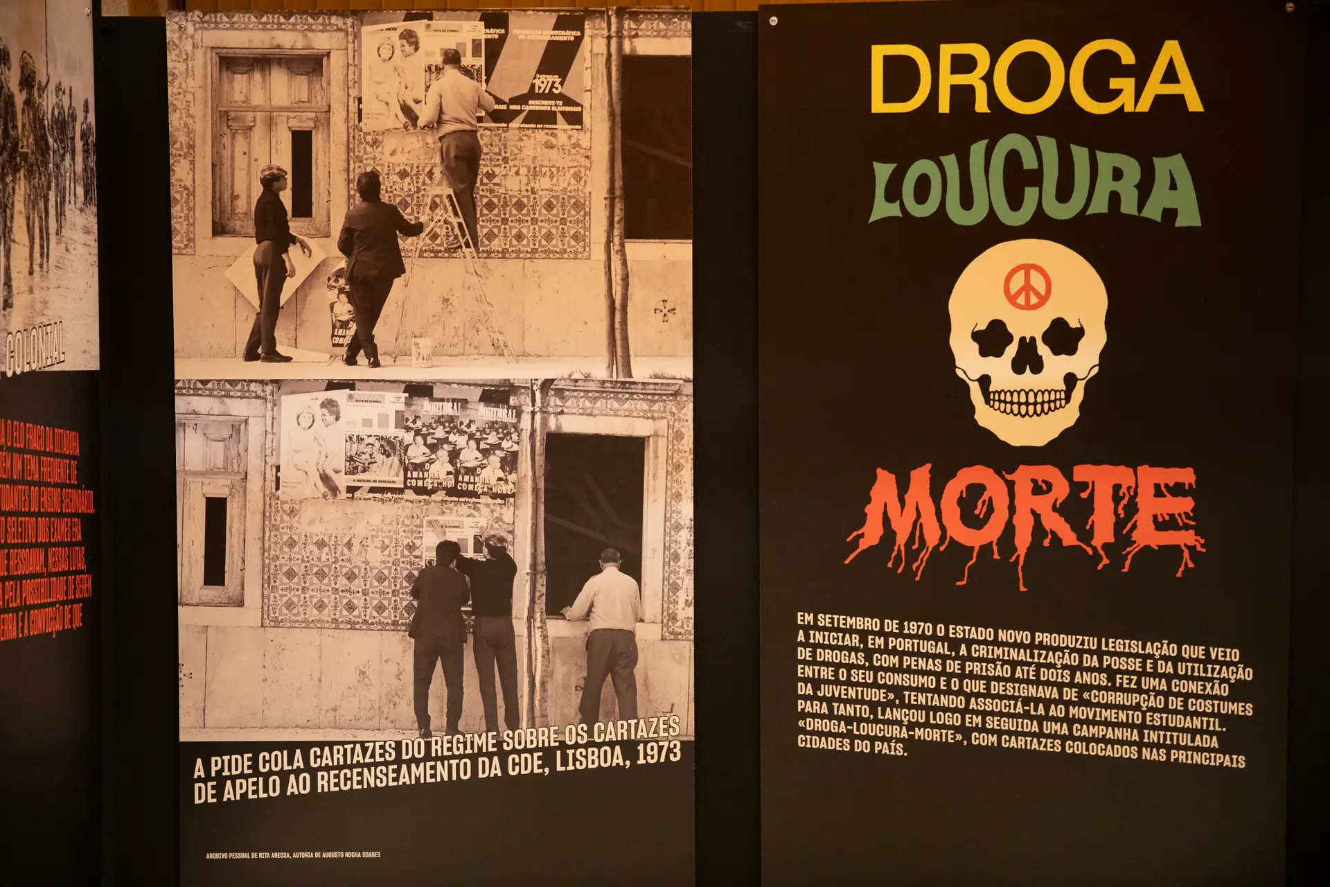 Imagens da exposição "Há sempre alguém que diz Não" sobre a prisão de 151 estudantes em 1973. Patente ao público na Biblioteca e Arquivo Municipal de Grândola, até fim de abril. Esteve na Torre do Tombo, entre 16 de dezembro e 28 de fevereiro