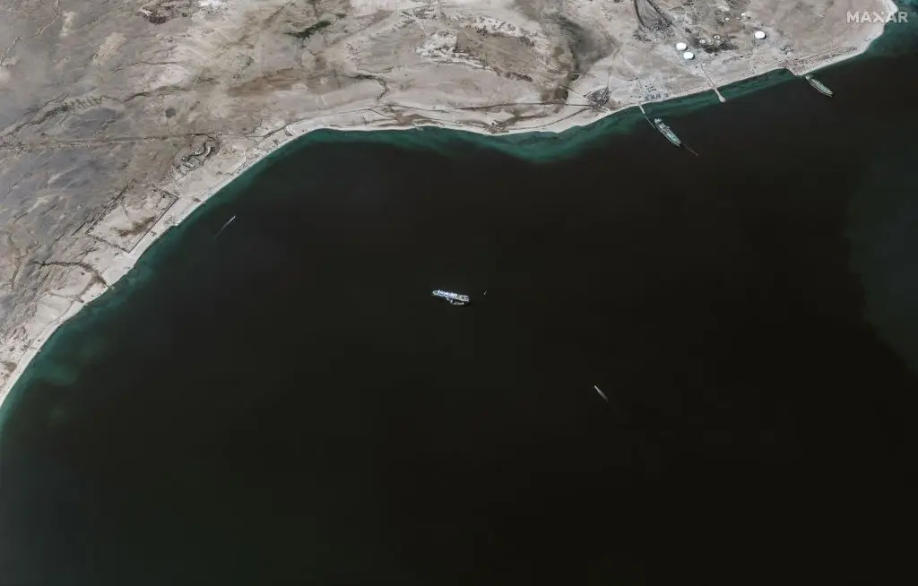 Imagens de satélite da costa iemenita do Mar Vermelho, perto de Hodeida