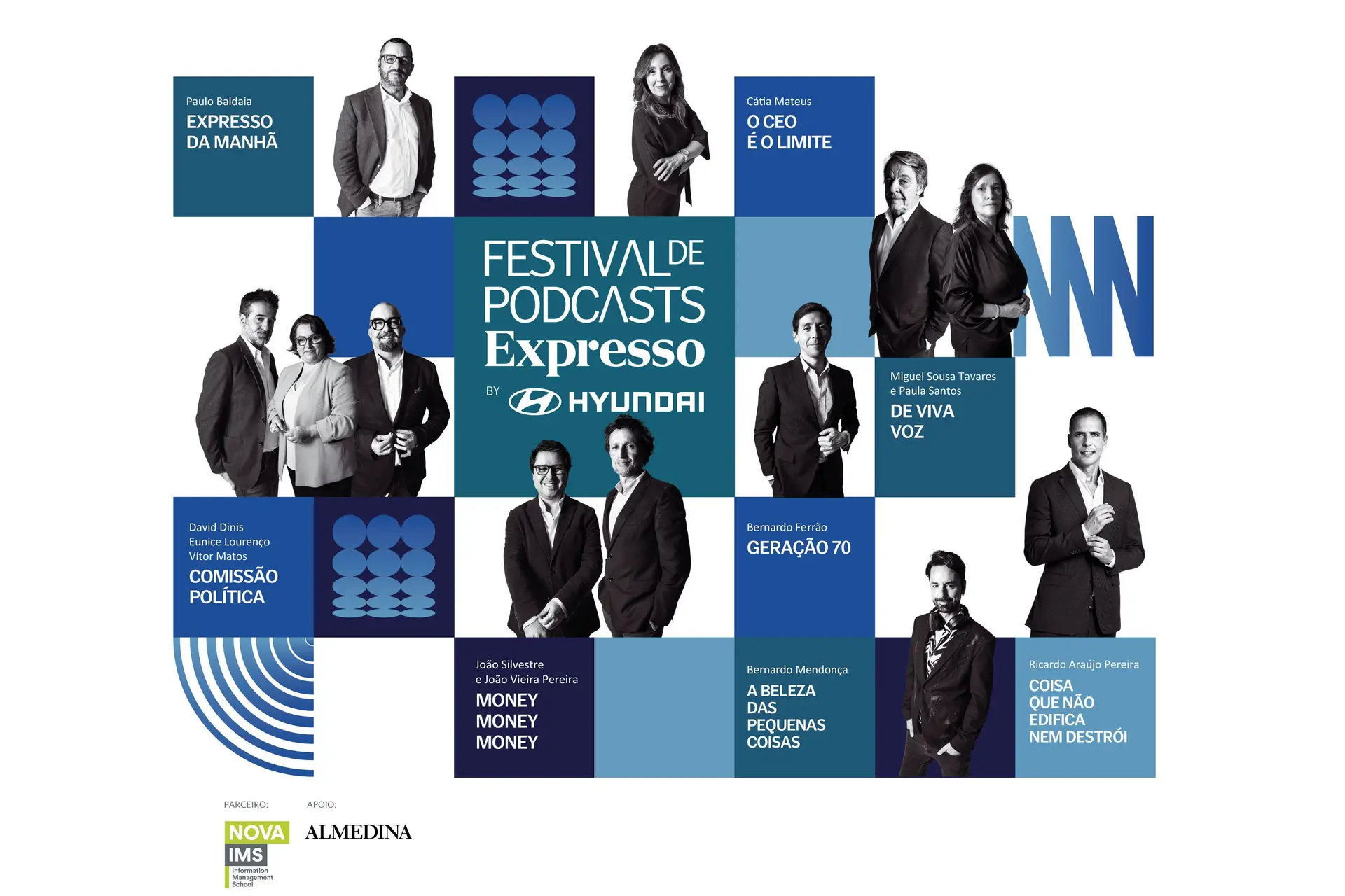 Festival de Podcasts com a presença de Marcelo Rebelo de Sousa, Pedro Nuno Santos, Luís Montenegro, RAP e muitos outros convidados
