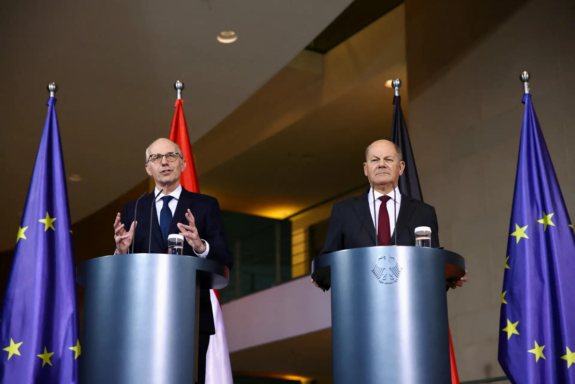 Luc Frieden e Olaf Scholz