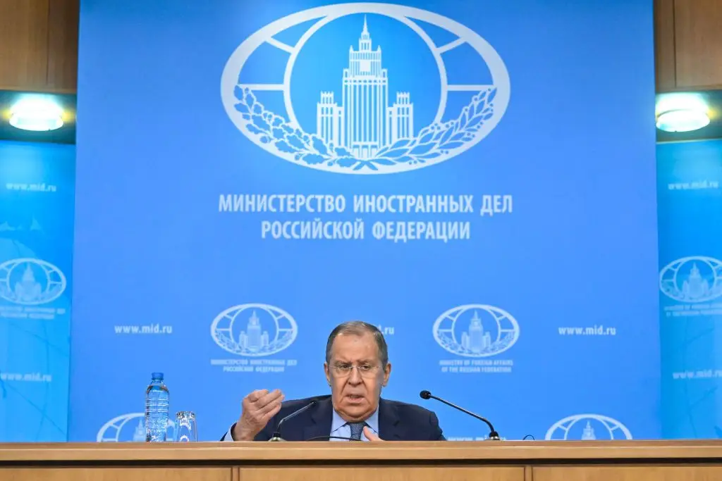 Sergei Lavrov criticou o Ocidente durante a conferência de imprensa anual de fim de ano na sede do Ministério dos Negócios Estrangeiros russo, em Moscovo