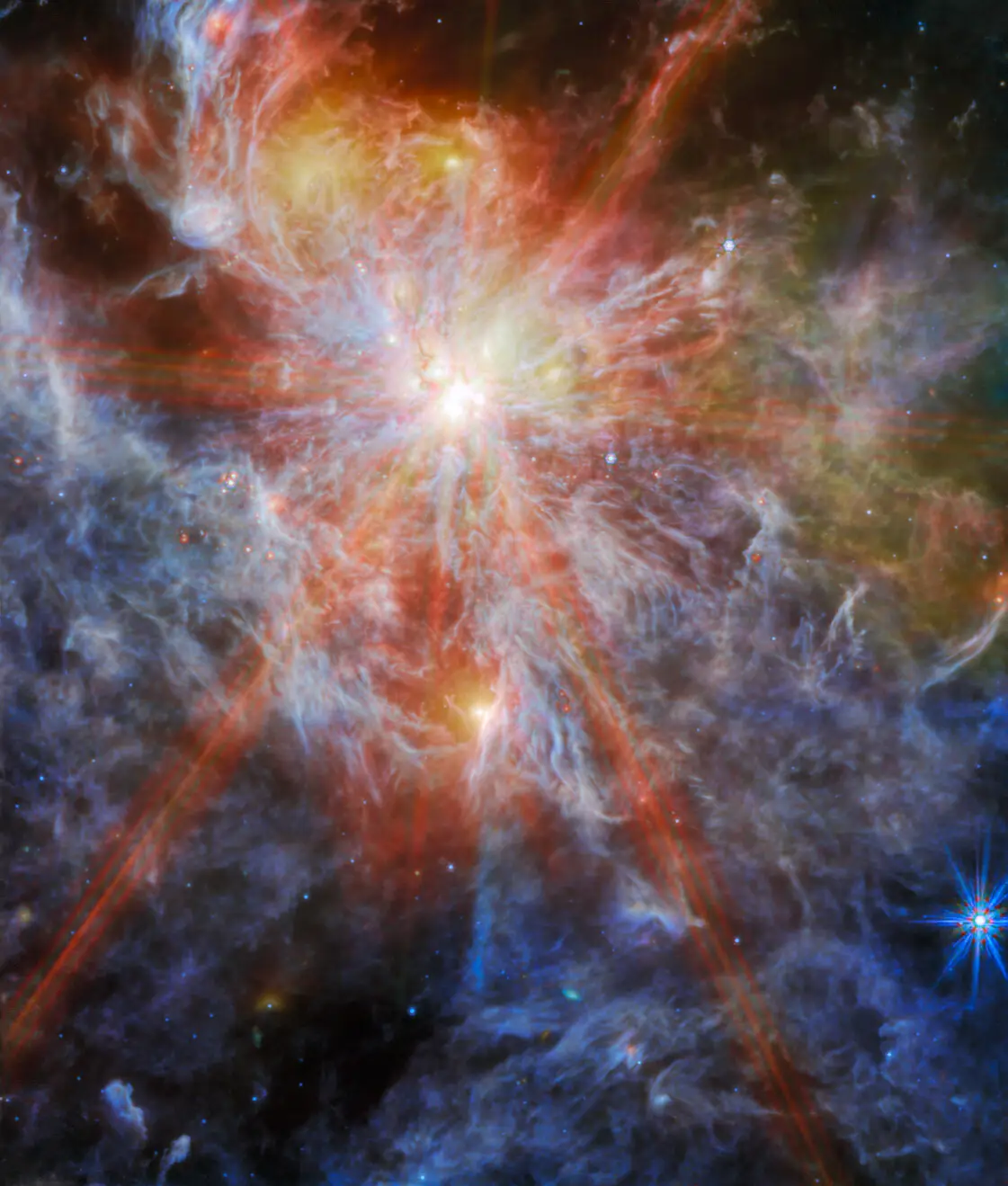 Telescópio espacial James Webb capta vasto complexo de formação de estrelas