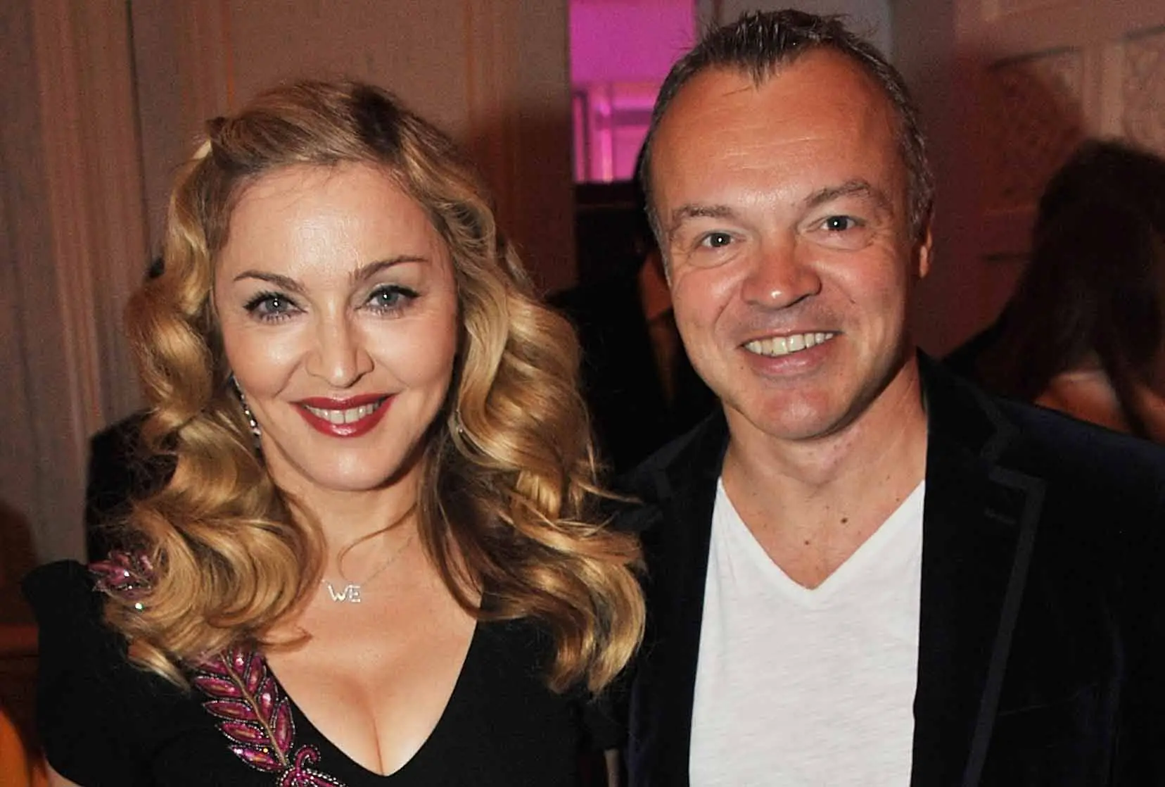 Madonna com Graham Norton, em 2011