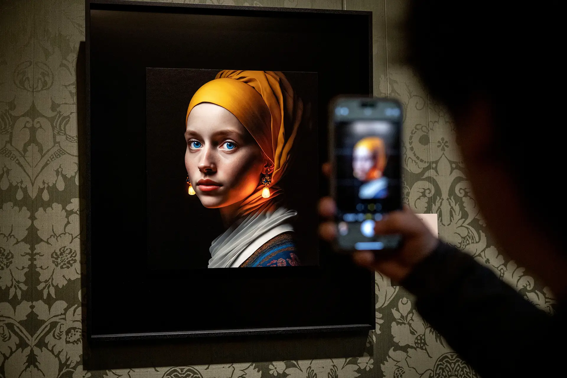 Diferença O alemão Julian van Dieken criou uma versão de “A Rapariga do Brinco de Pérola”, de Johannes Vermeer, com recurso a uma ferramenta de inteligência artificial