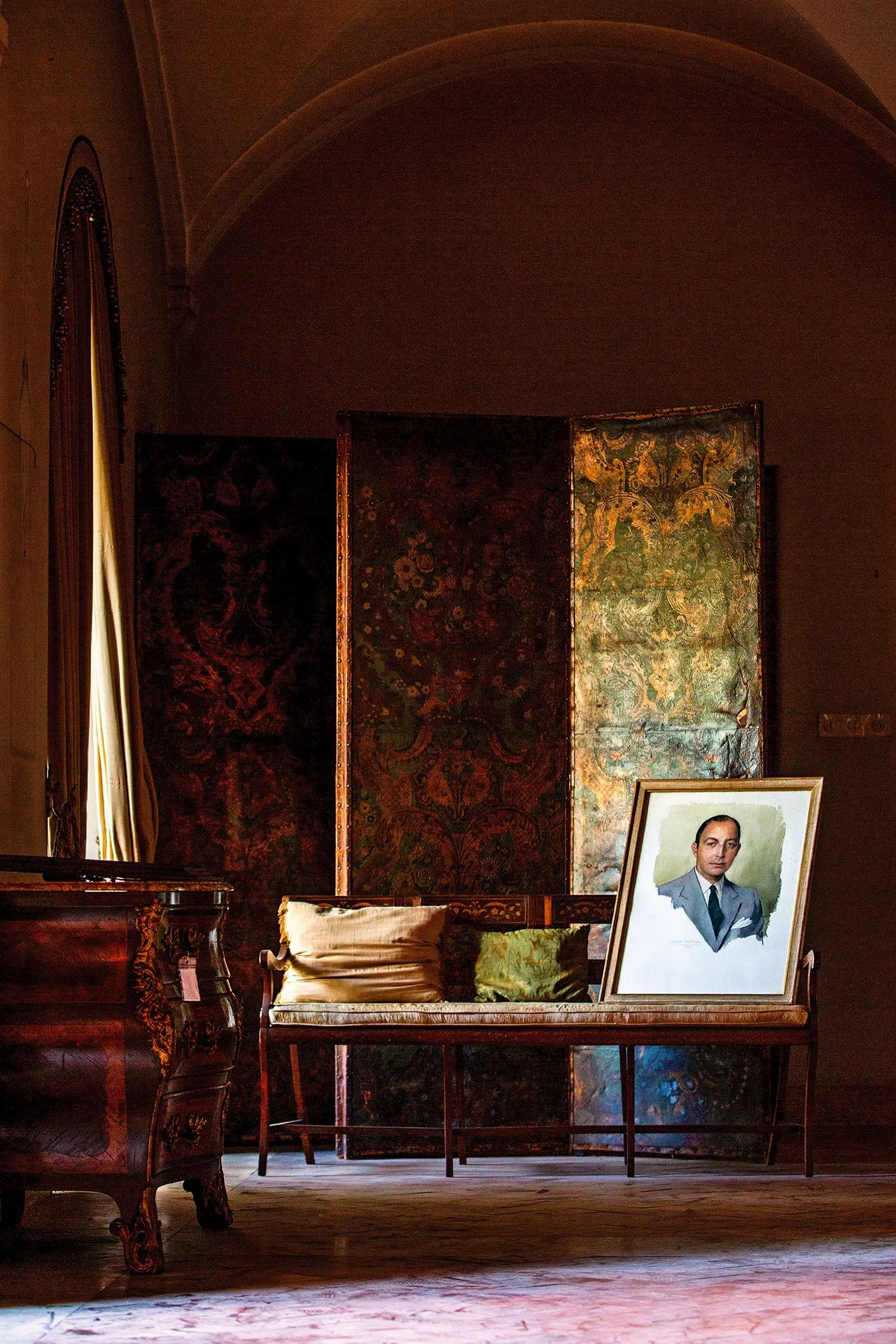 Vasco Maria Eugénio de Almeida, instituidor da Fundação, numa pintura que se encontrava em Évora e foi trazida para a Casa de Santa Gertrudes, em Lisboa