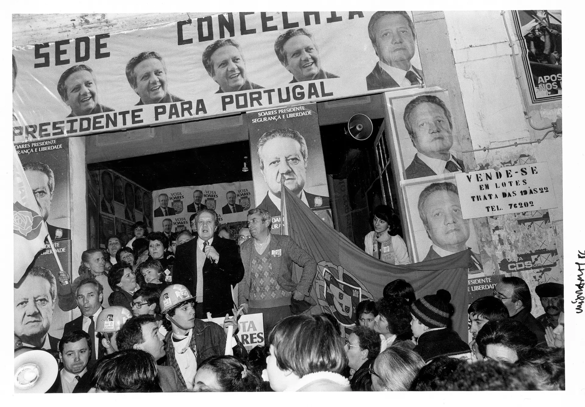 Mário Soares na campanha presidencial de 1986