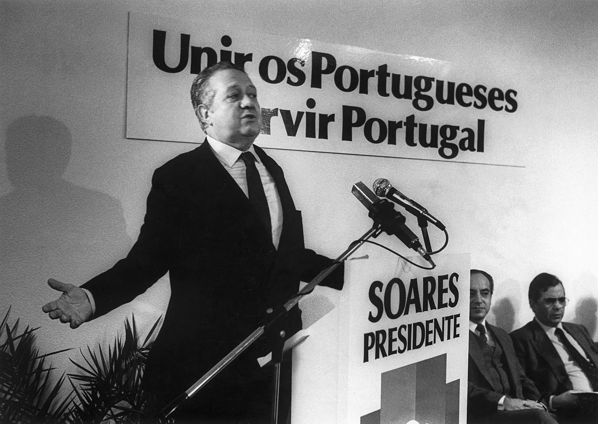 Mário Soares na campanha para as presidenciais de 1986