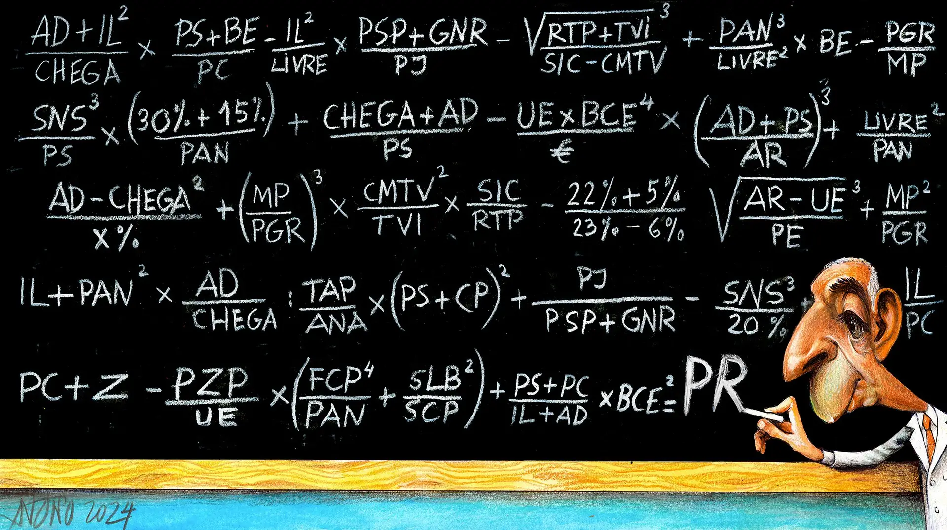 As contas do professor