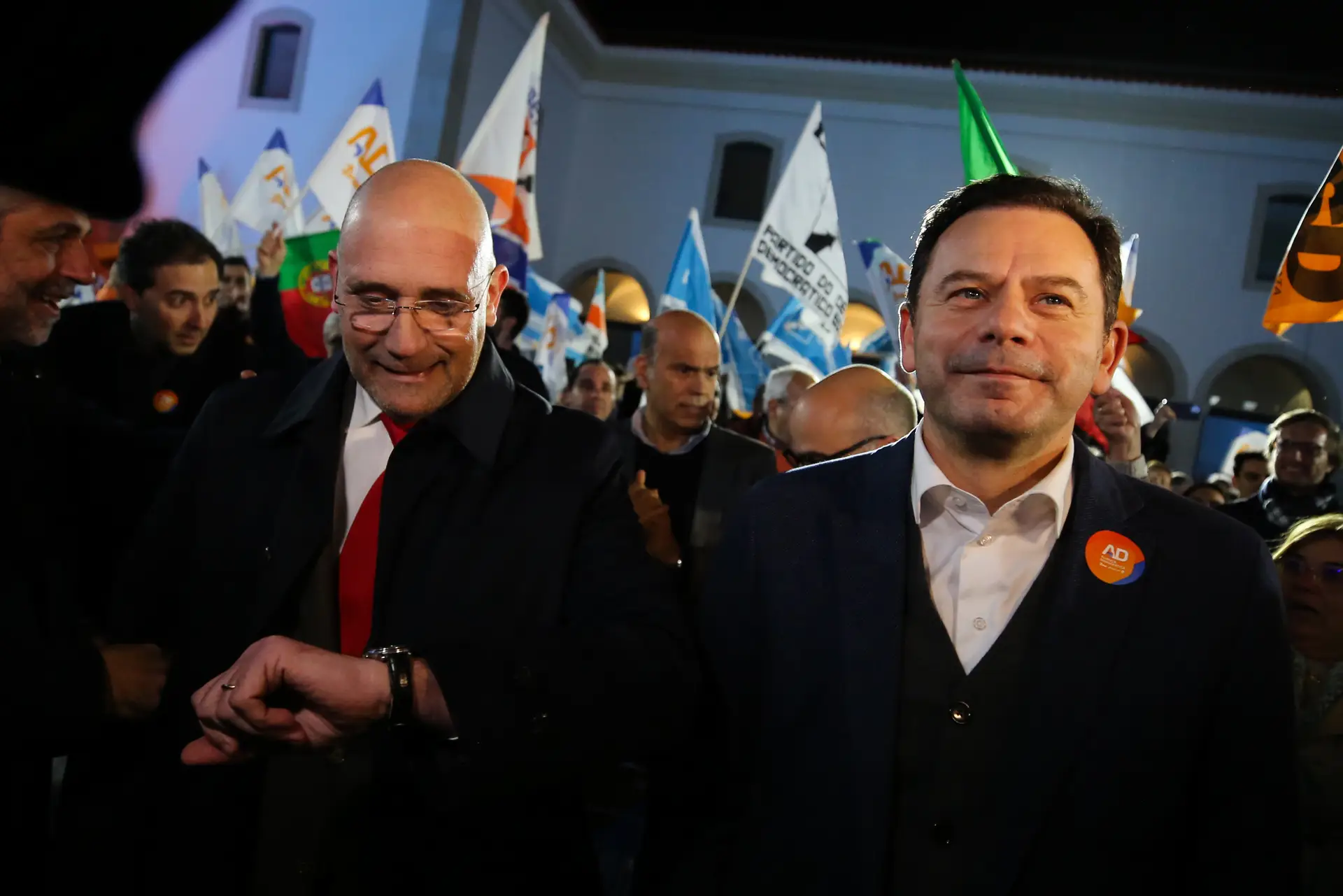 PSD Luis Montenegro e Passos Coelho em Faro. Legislativas 2024. FOTO RUI DUARTE SILVA