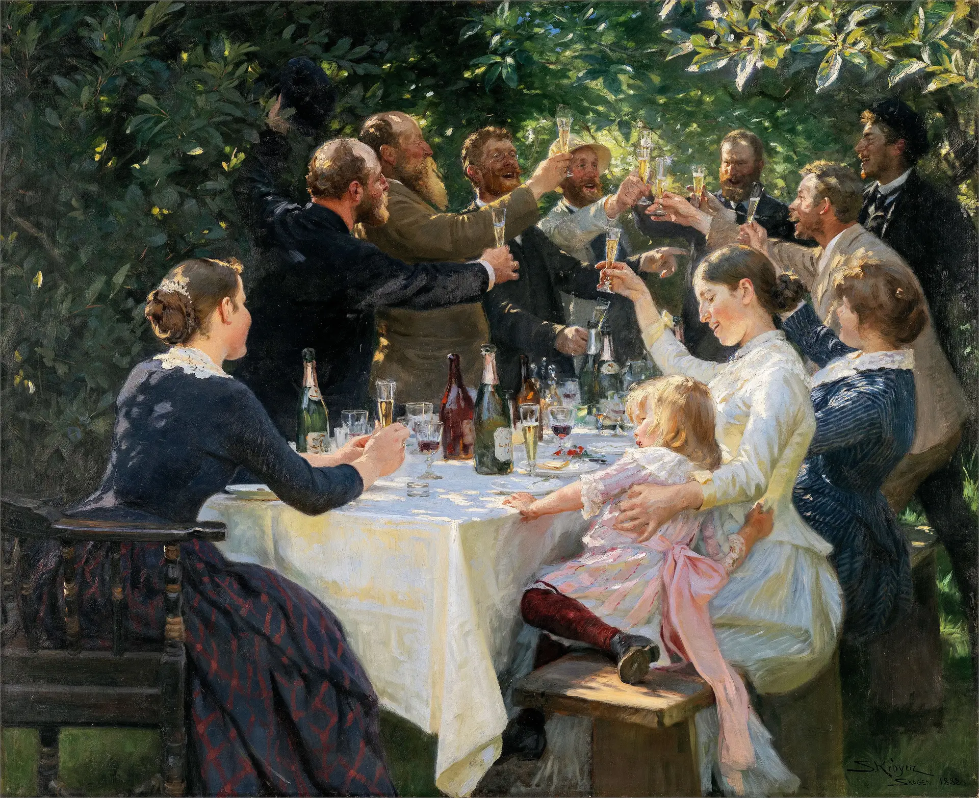 ELEIÇÃO. “Hip, Hip, Hurrah!”, de Peder Severin Krøyer, 1886, Museu de Arte de Gotemburgo